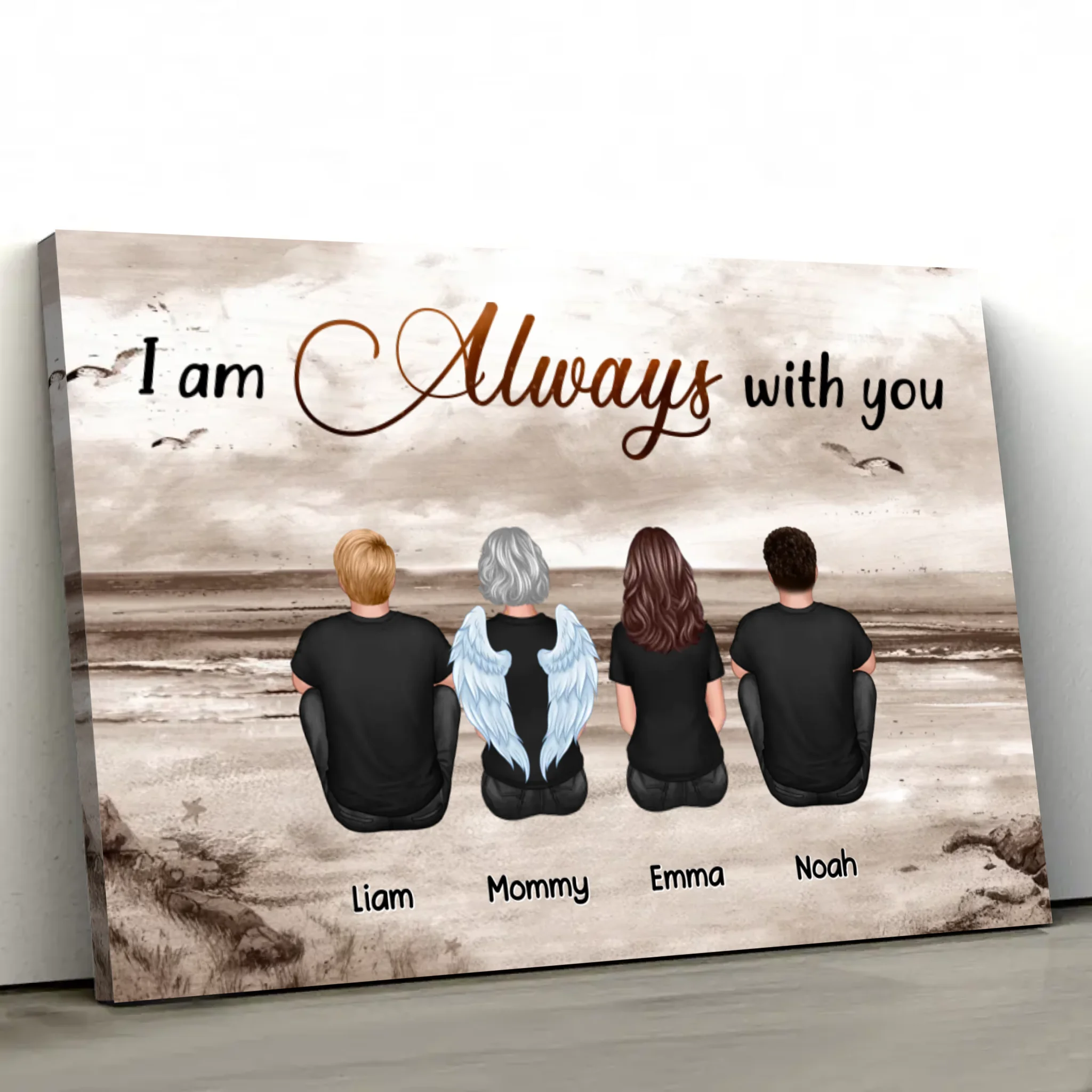 Personalized Canvas "We are always with you – lost family member"