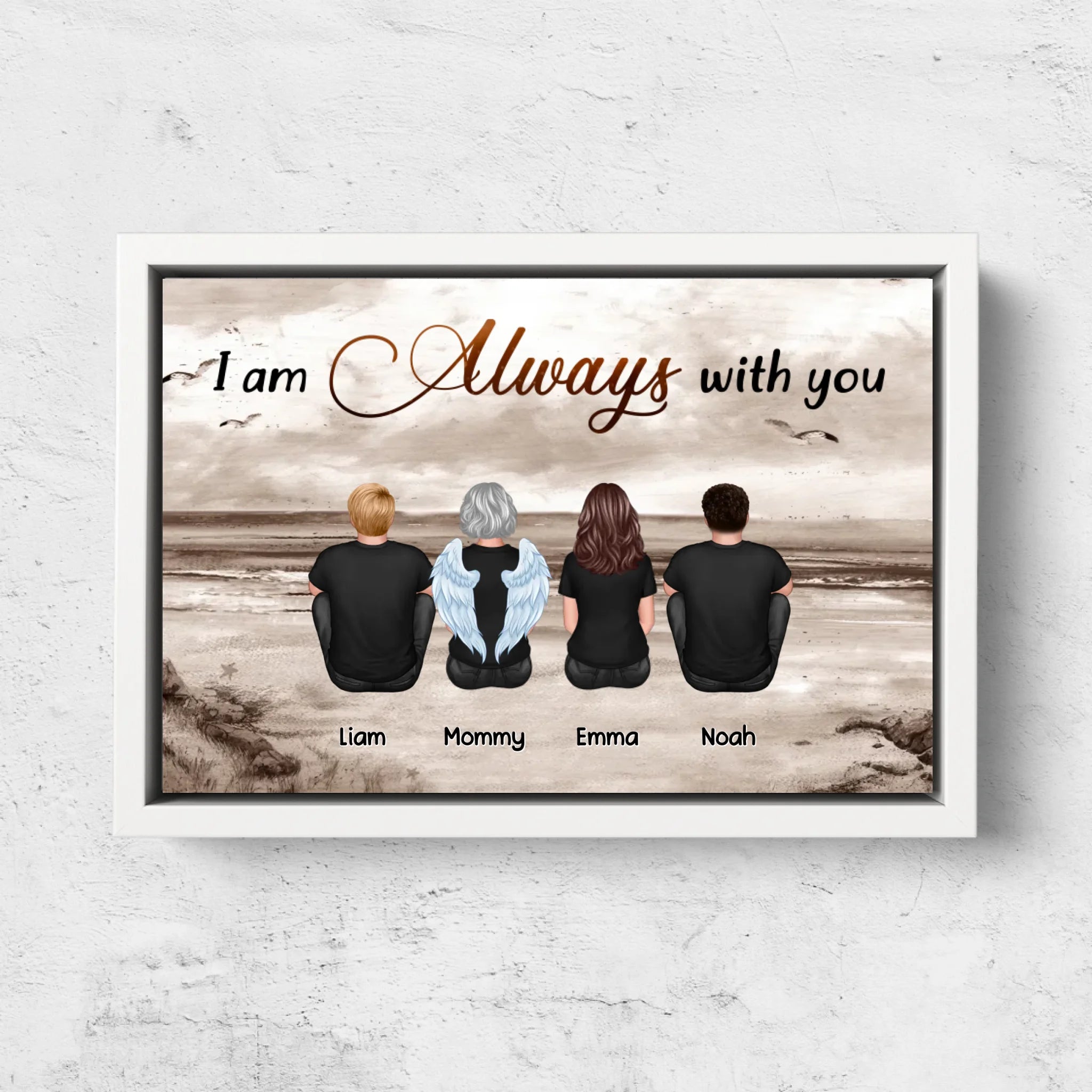 Personalized Canvas "We are always with you – lost family member"