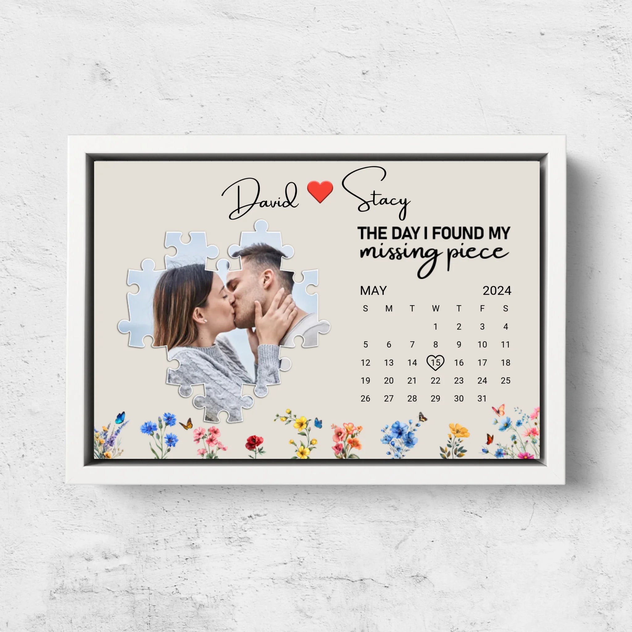 Personalized Canvas “The day I found my missing peace”