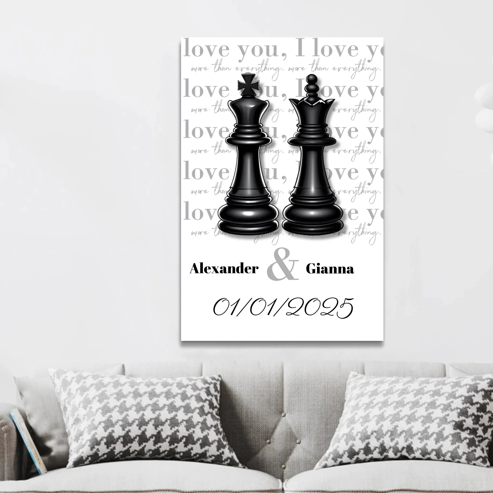 Personalized Canvas “The Queen and the King”