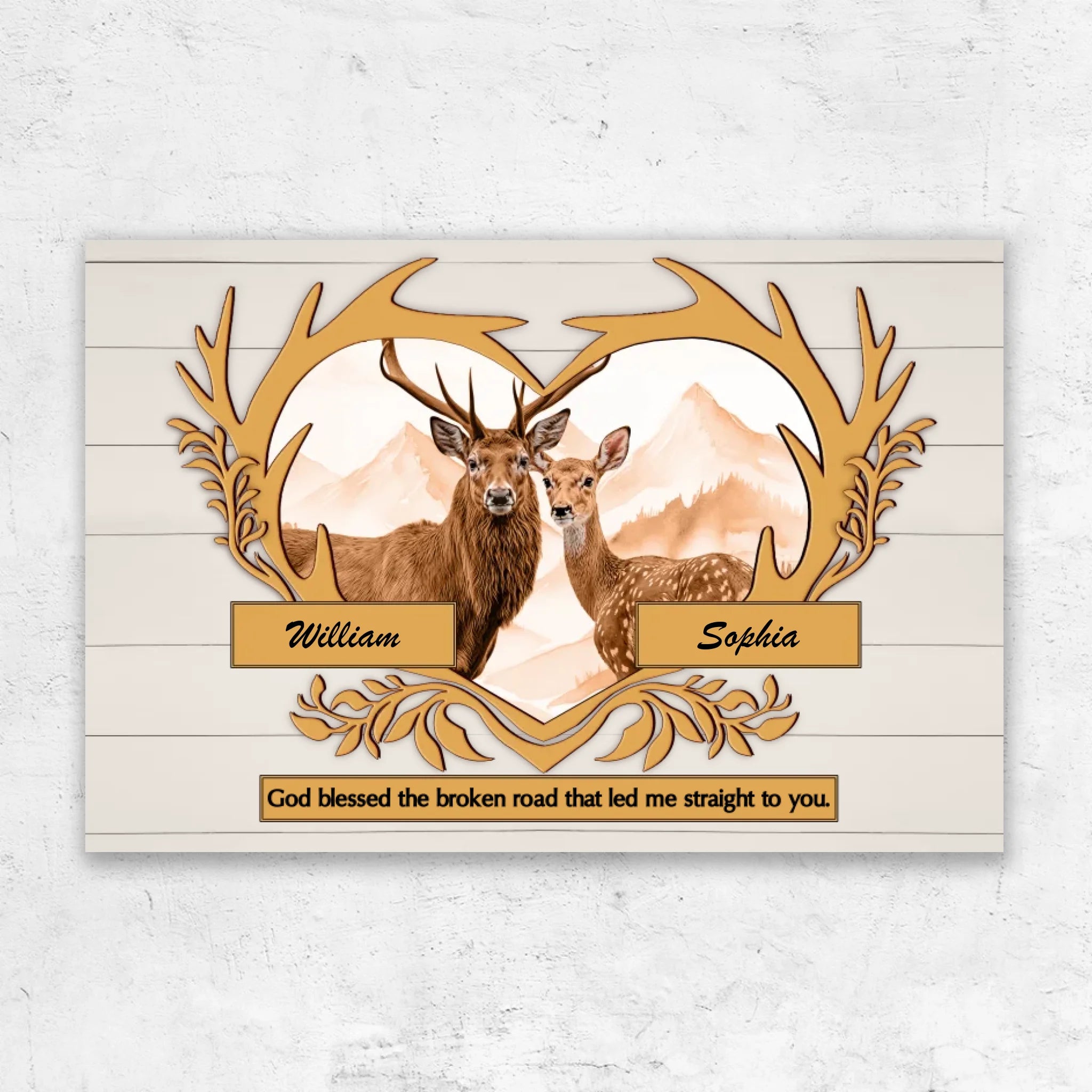 Personalized Canvas “God blessed the broken road“