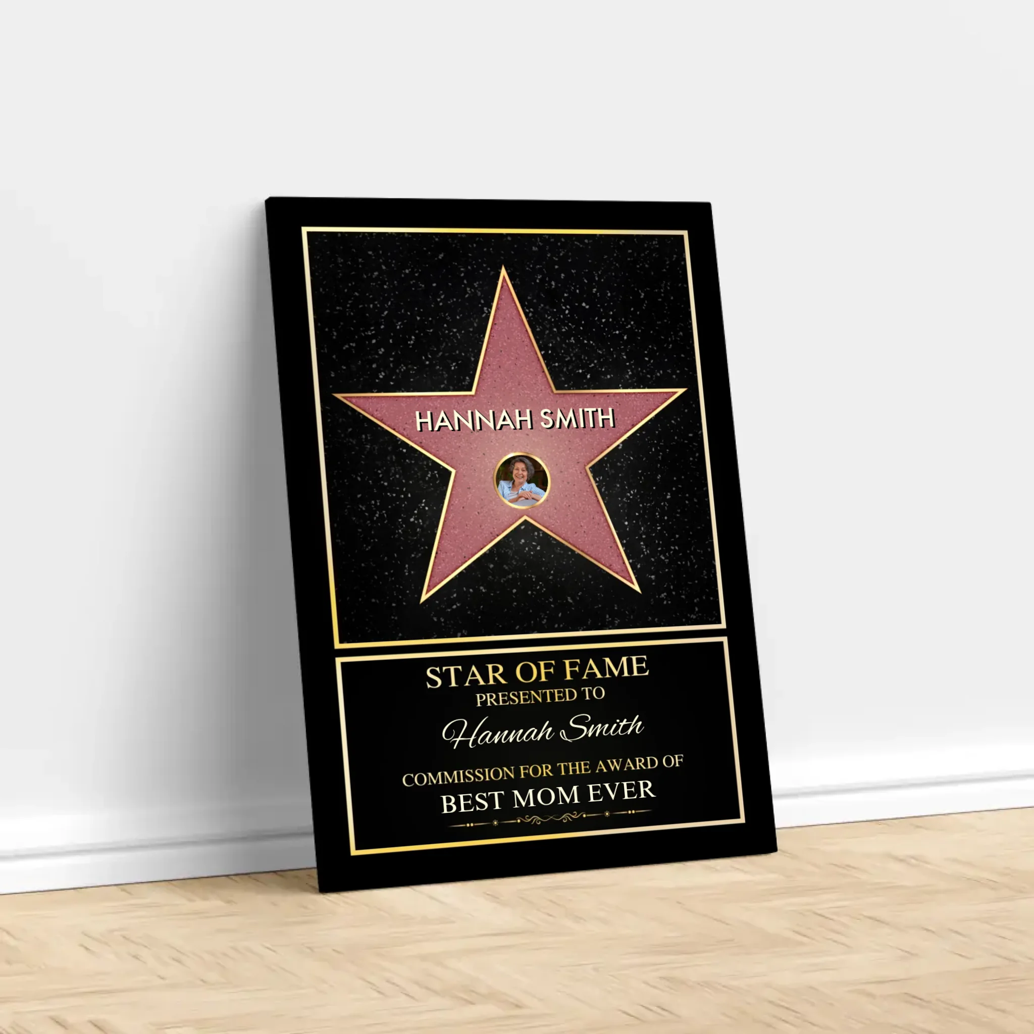 Personalized Canvas "Star of Fame - with custom photo"