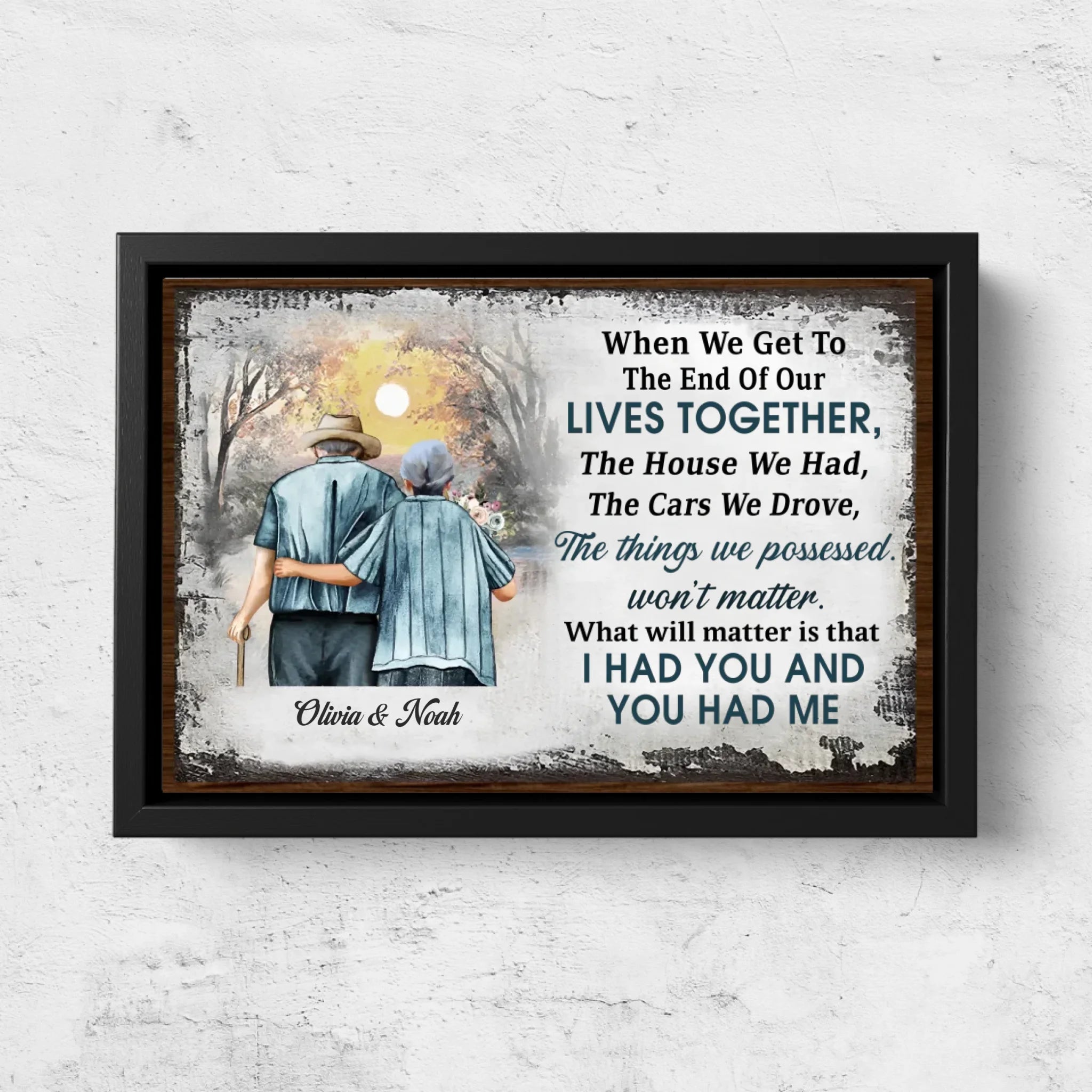 Personalized Canvas “I had you and you had me - with sunset“