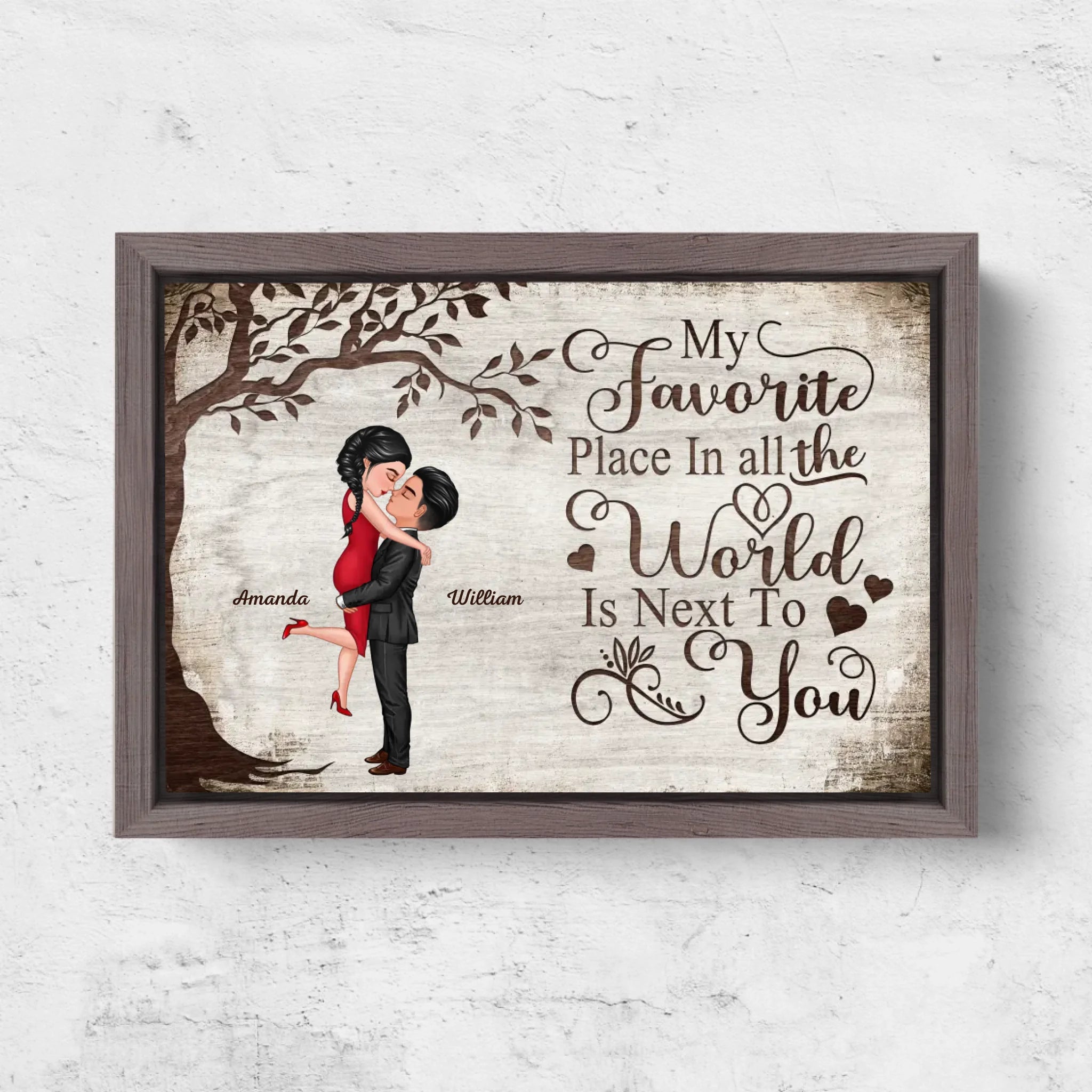 Horizontal Framd Canvas-Ovak