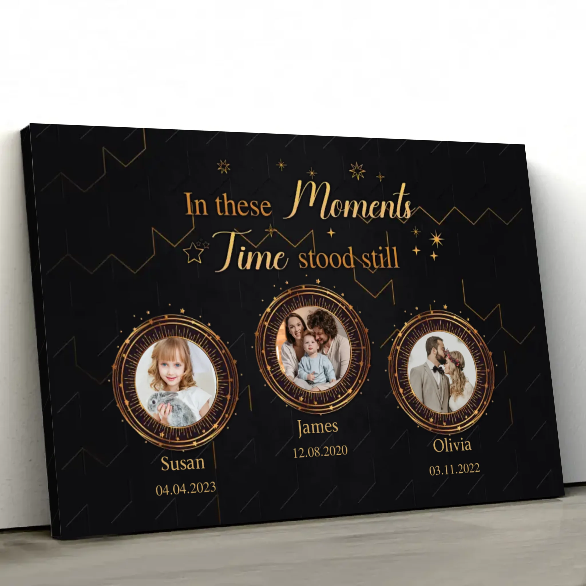Personalized Canvas "Golden moments"