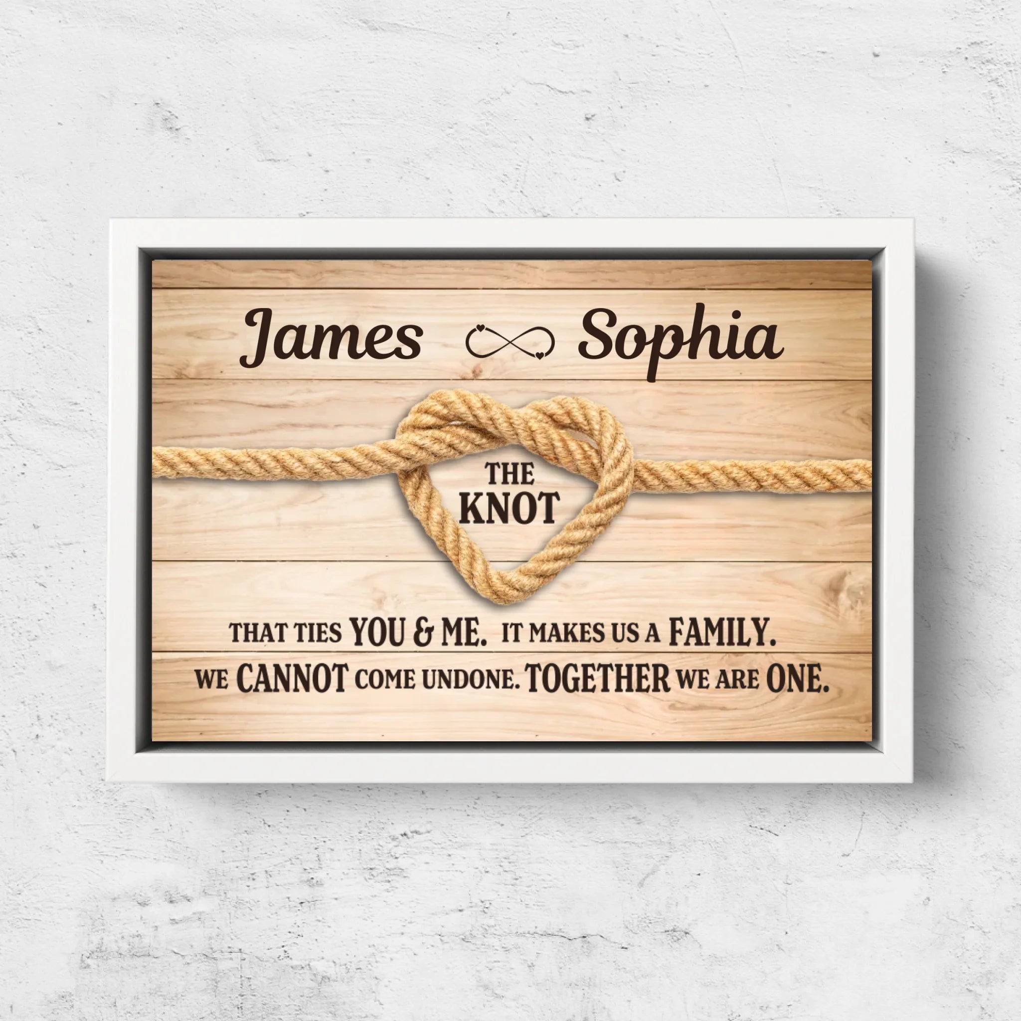 Personalized Canvas "True Lover's Knot"