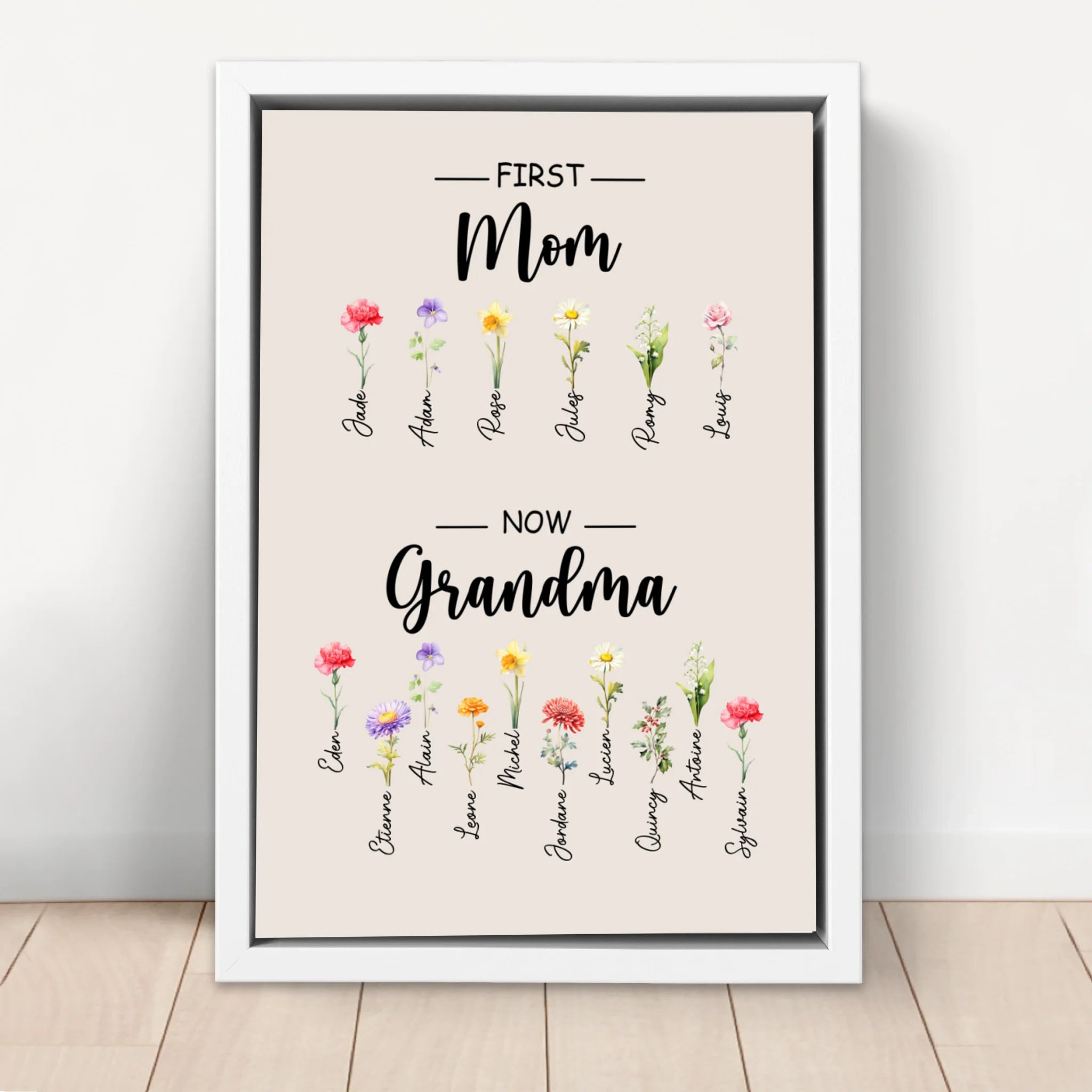 Personalized Canvas "First Mom, now Grandma"