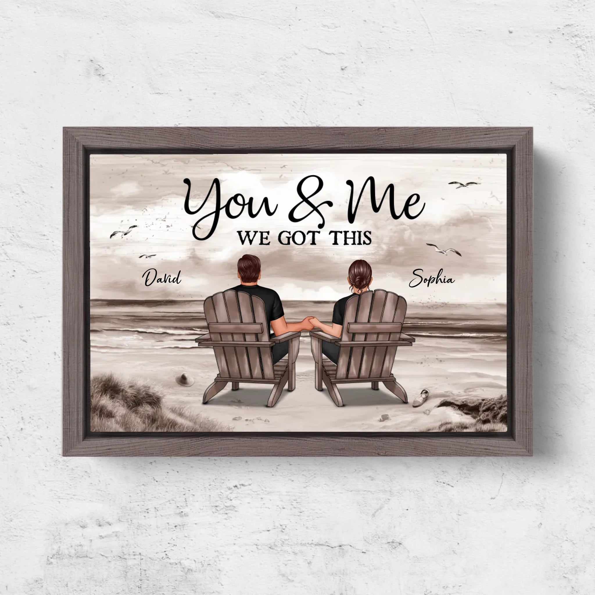 Horizontal Framd Canvas-Ovak