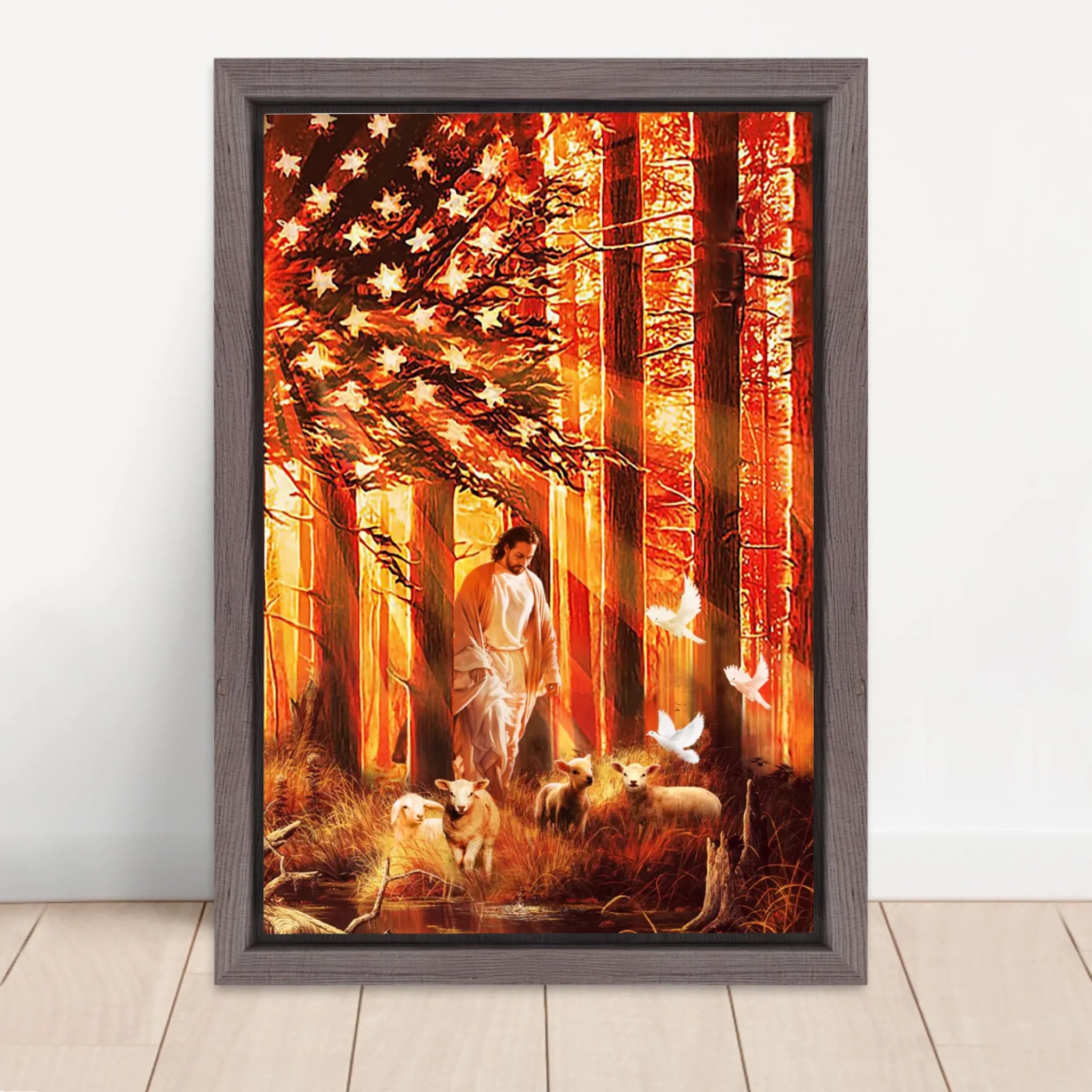 Vertical Framed Canvas-Oak 2026