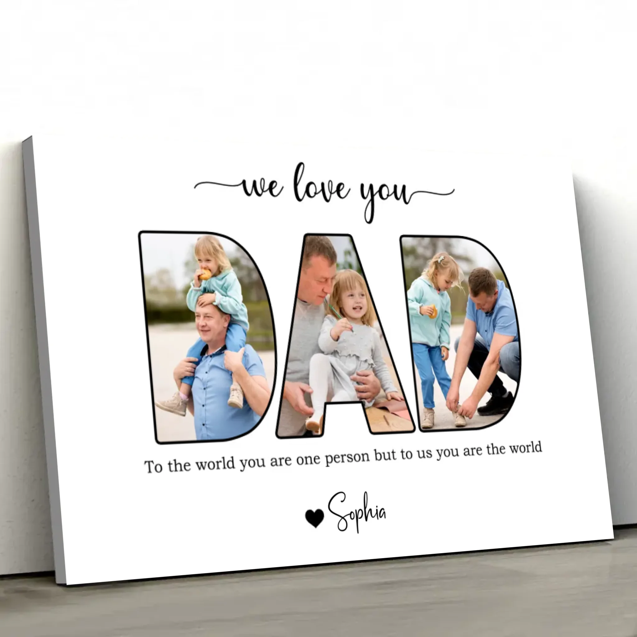 Personalized Canvas “Daddy, we love you”