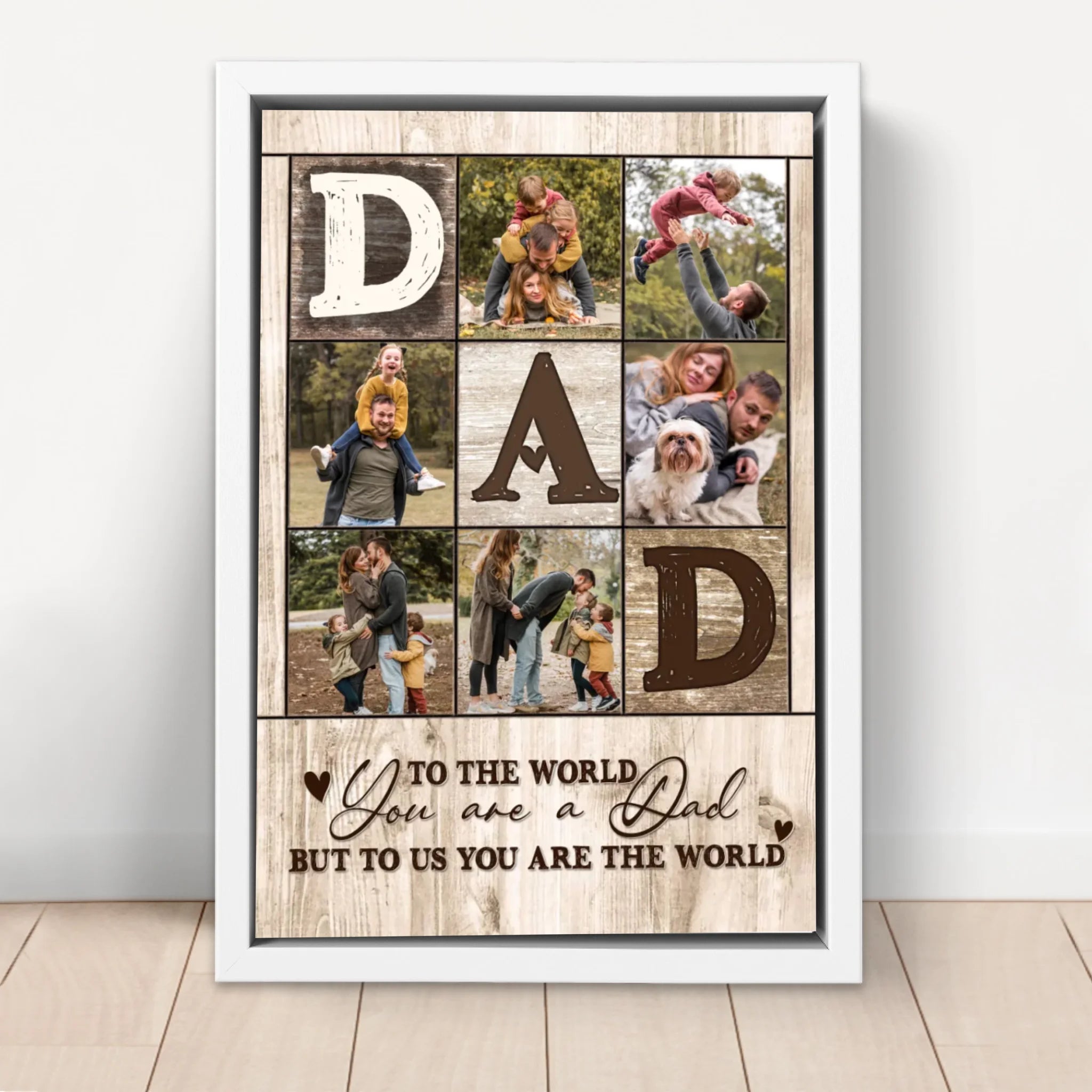 Personalized Canvas "To us you are the world"