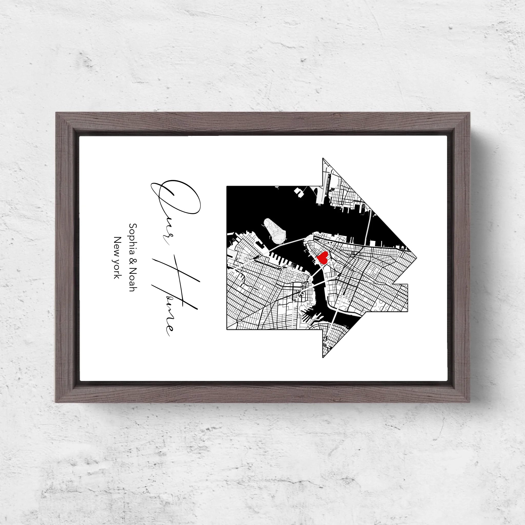 Horizontal Framd Canvas-Ovak