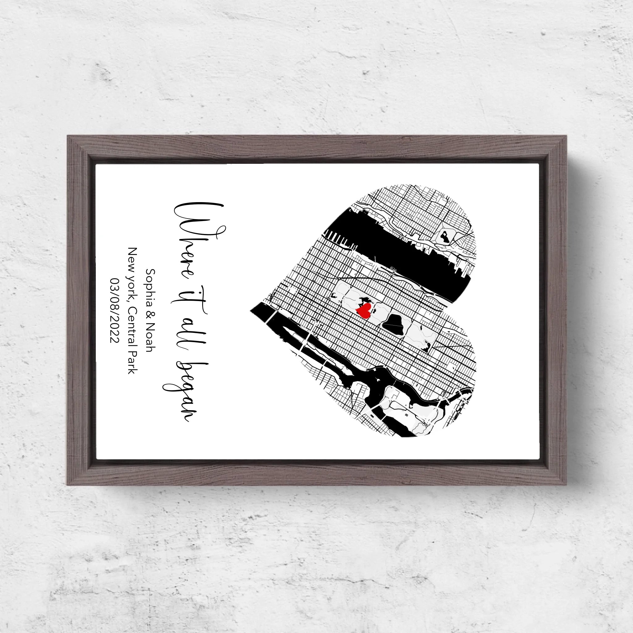 Horizontal Framd Canvas-Ovak