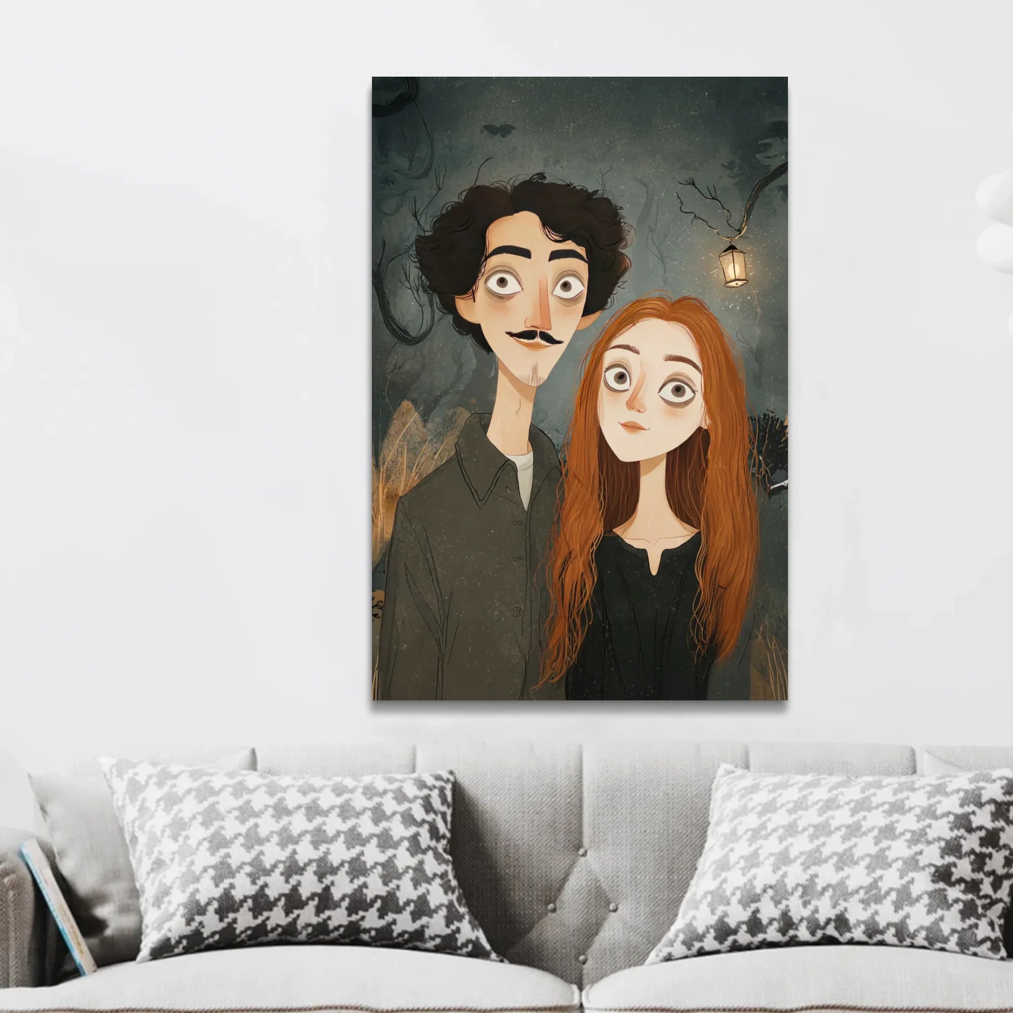 Personalized Canvas – Gothic Couple Portrait