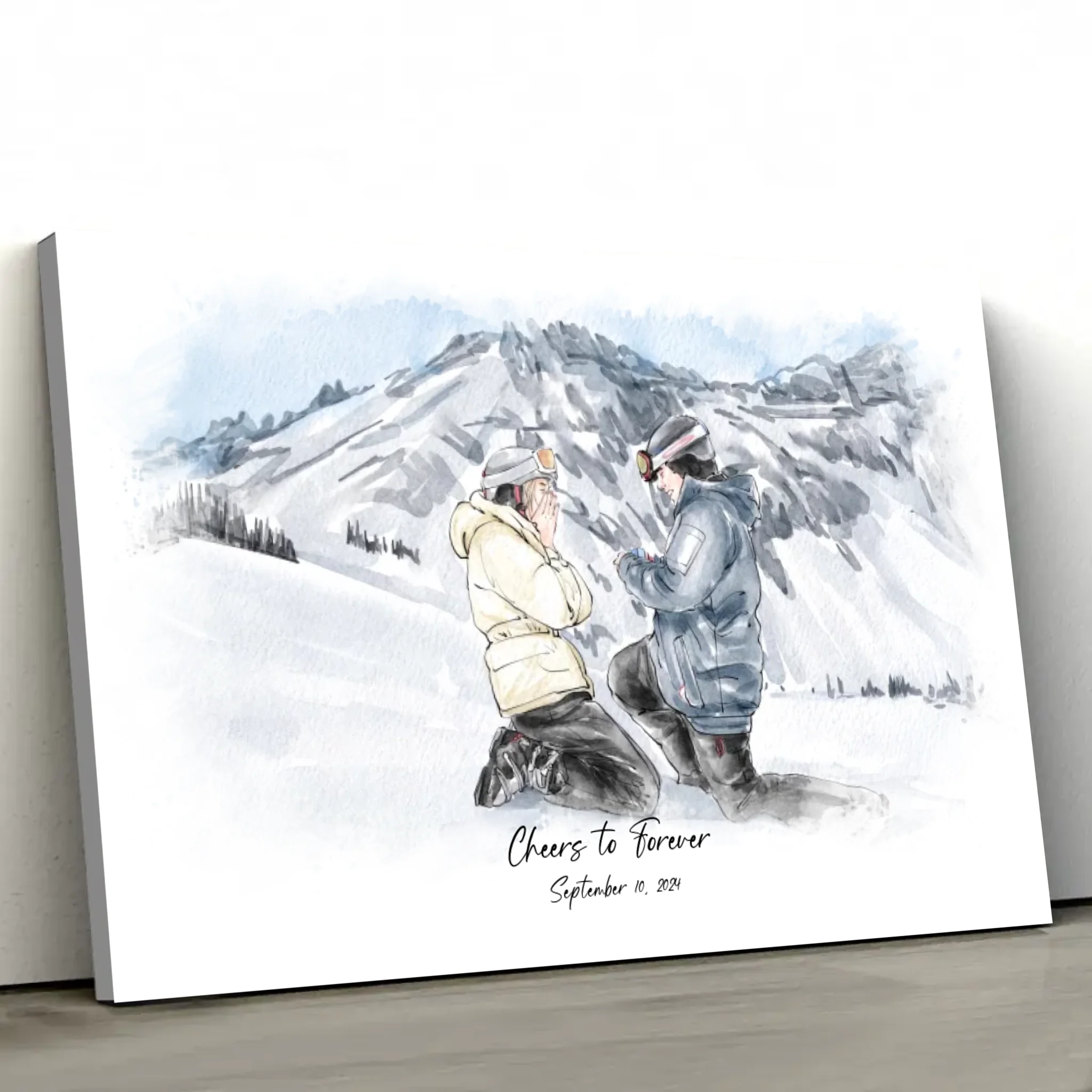 Personalized Canvas – Watercolor Portrait From Photo