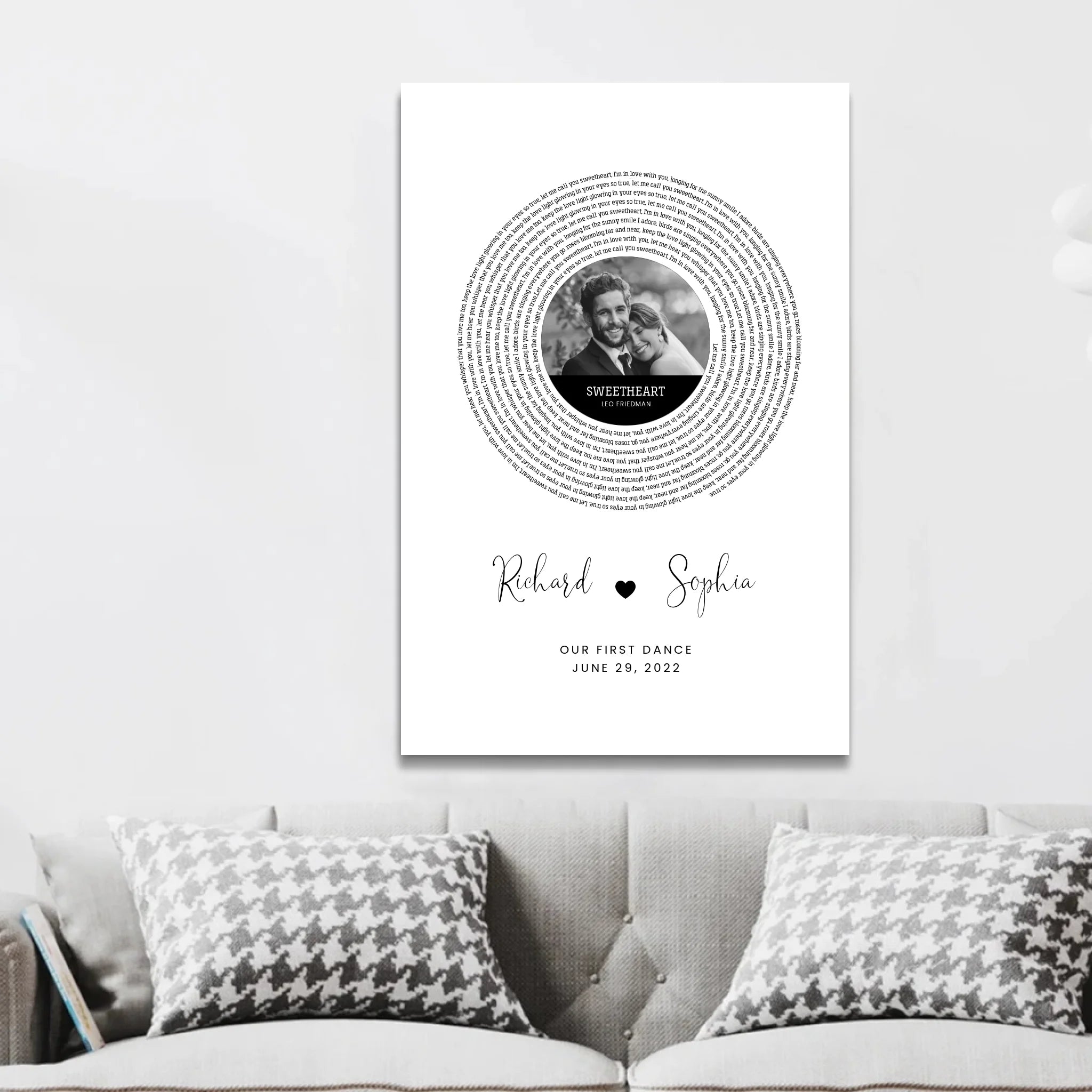 Personalized Canvas – Custom Song Lyrics Print