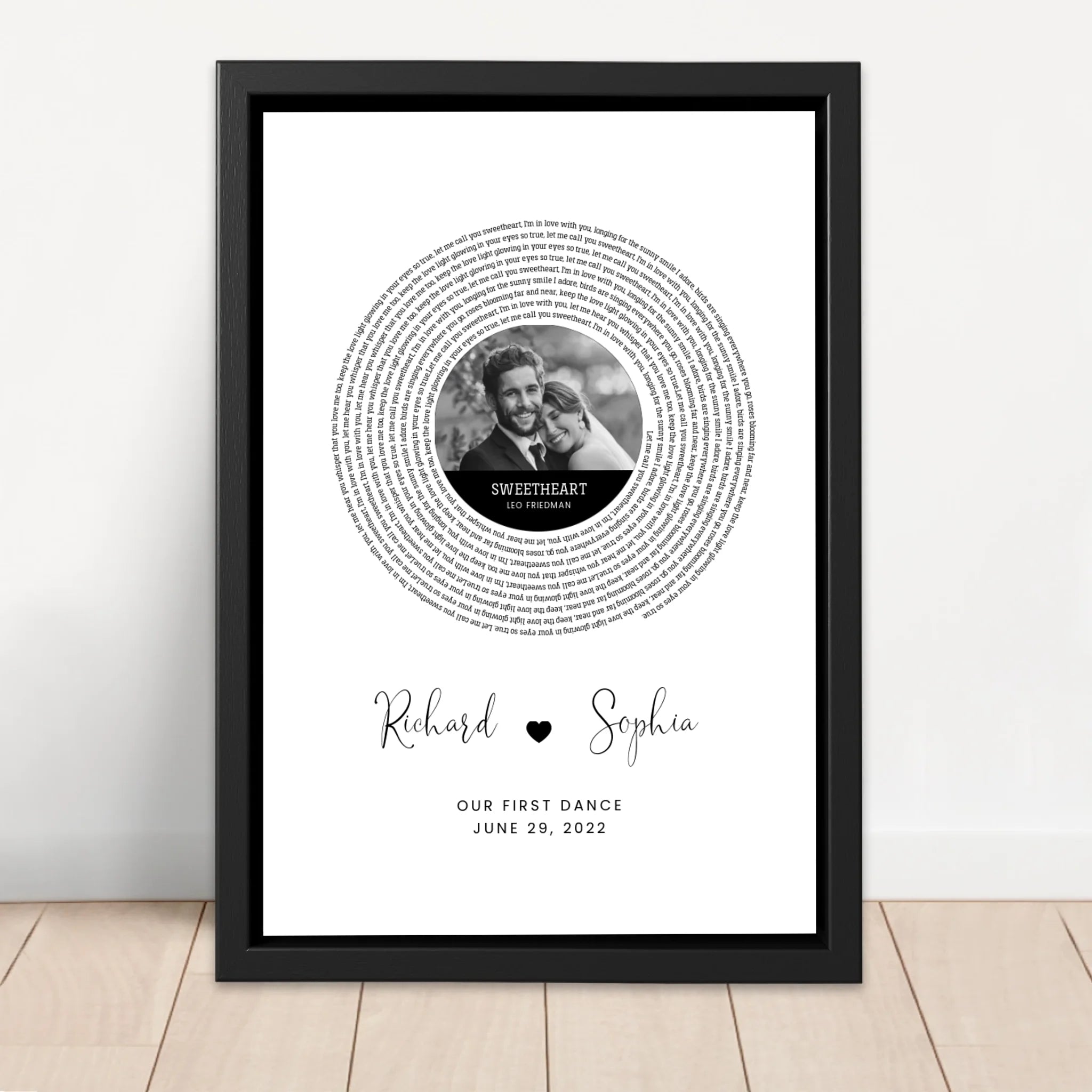 Personalized Canvas – Custom Song Lyrics Print