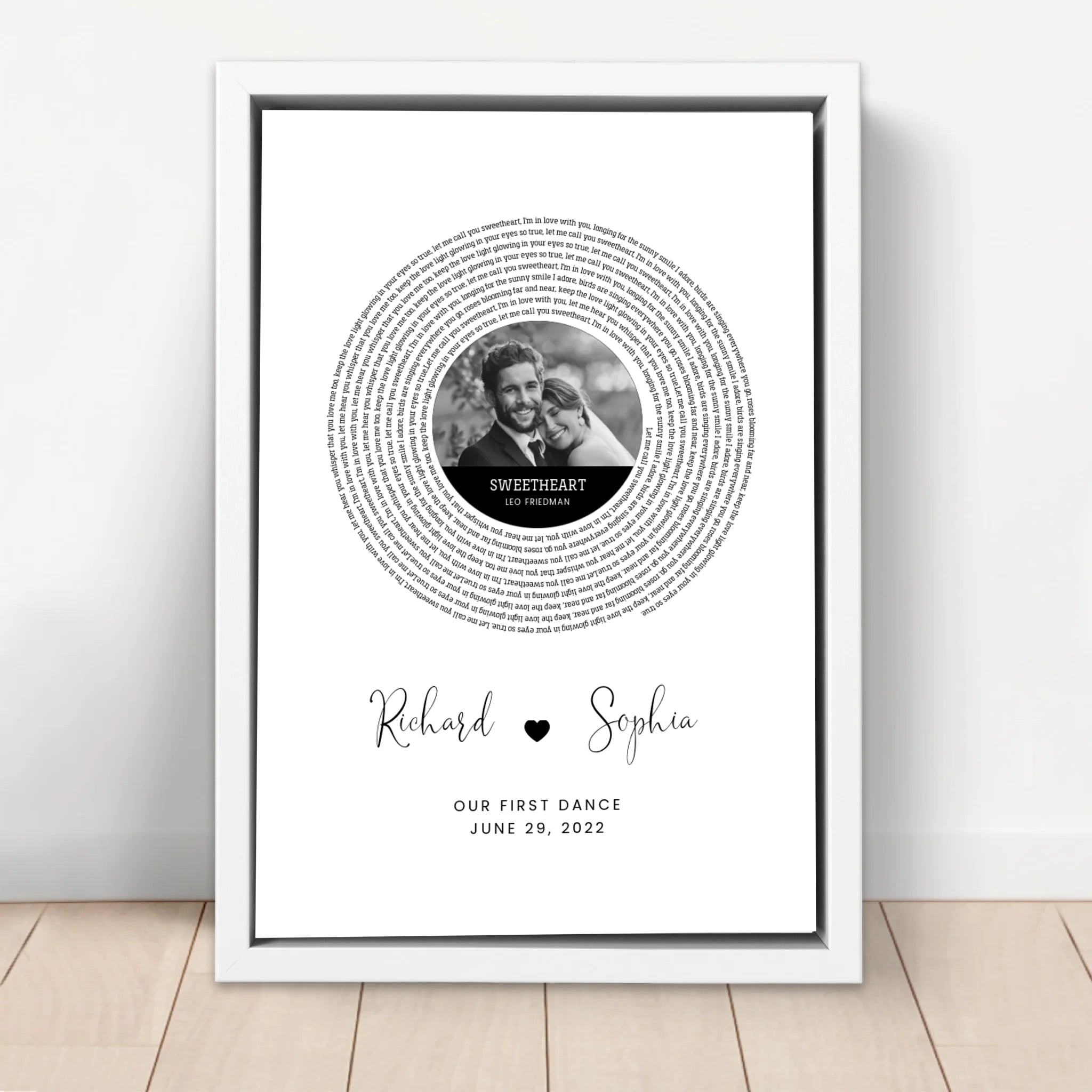 Personalized Canvas – Custom Song Lyrics Print