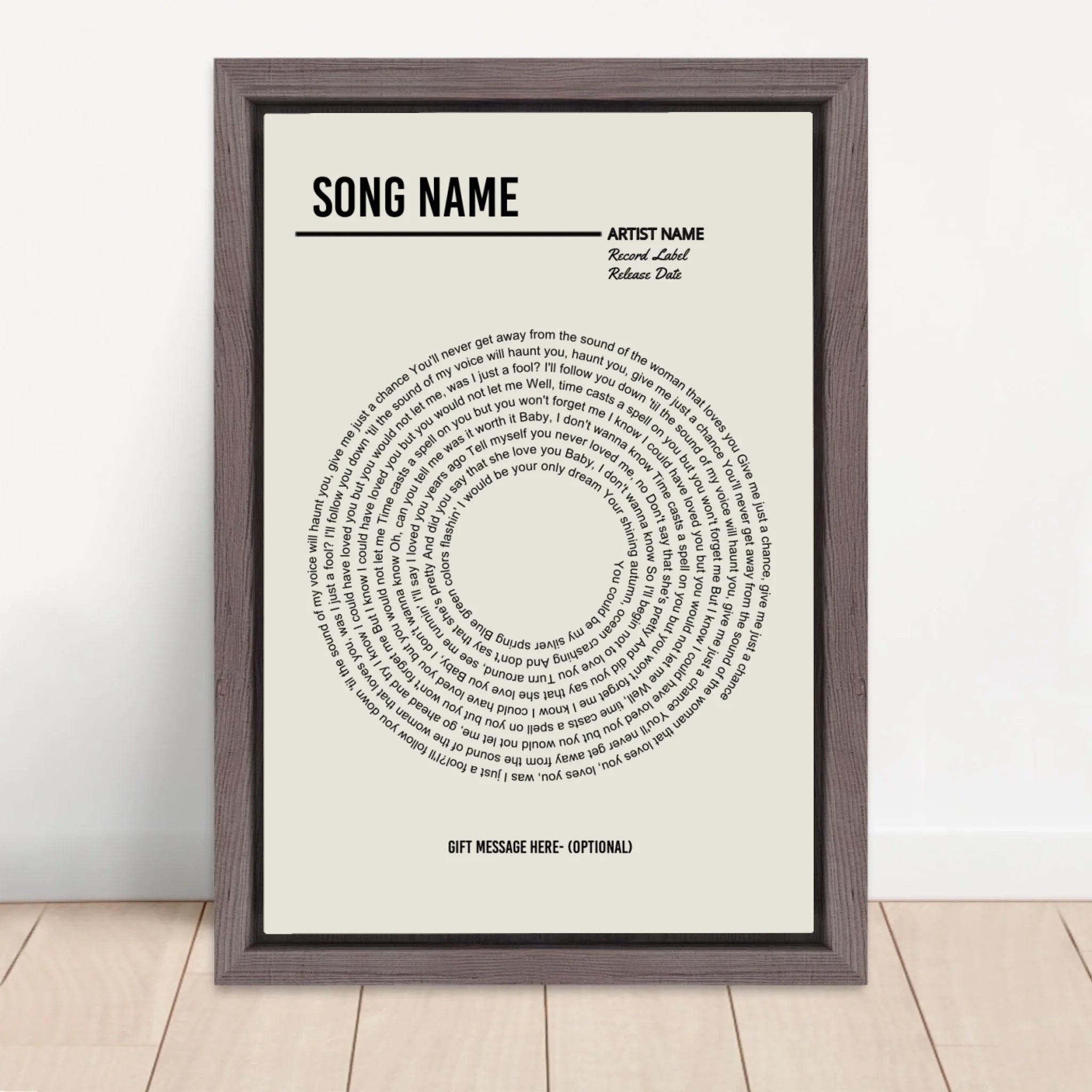 Vertical Framed Canvas-Oak 2026