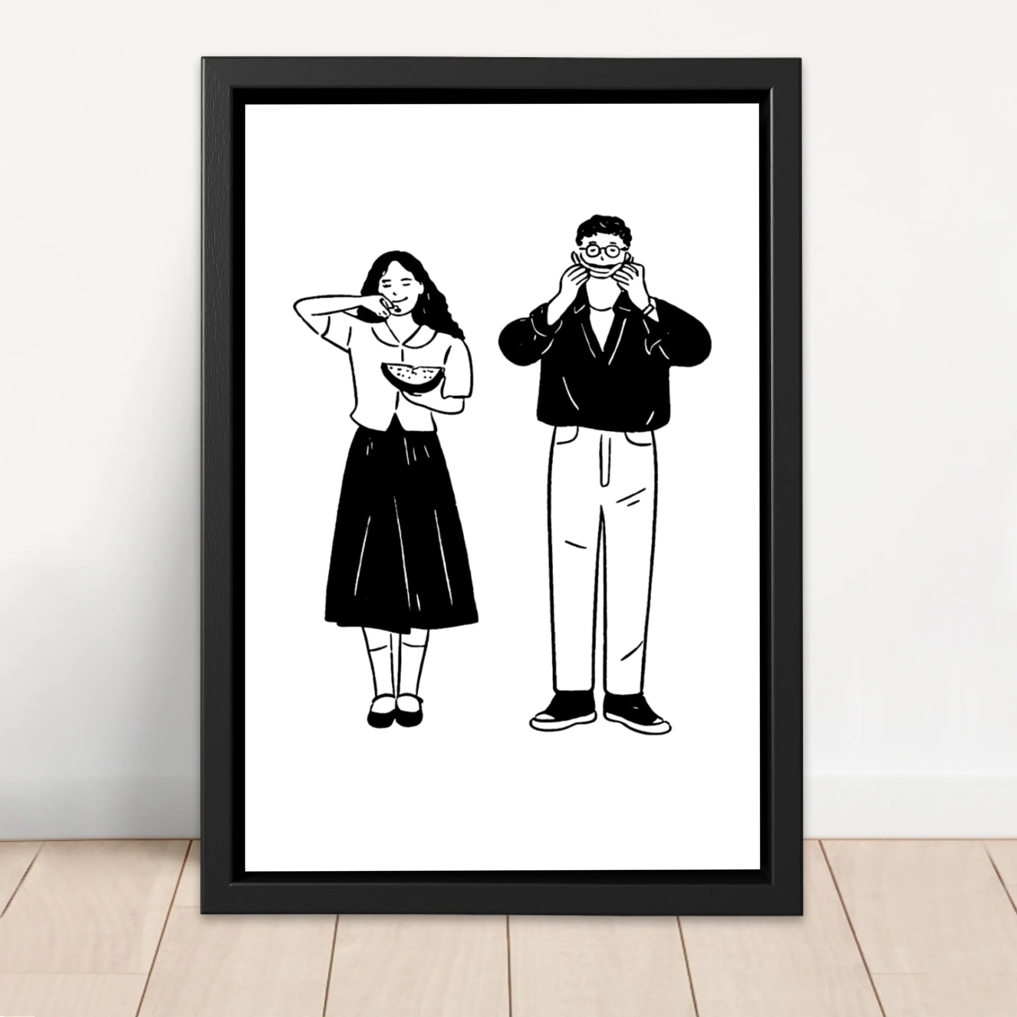 Personalized Canvas – Minimalist Line Art Portrait From Photo