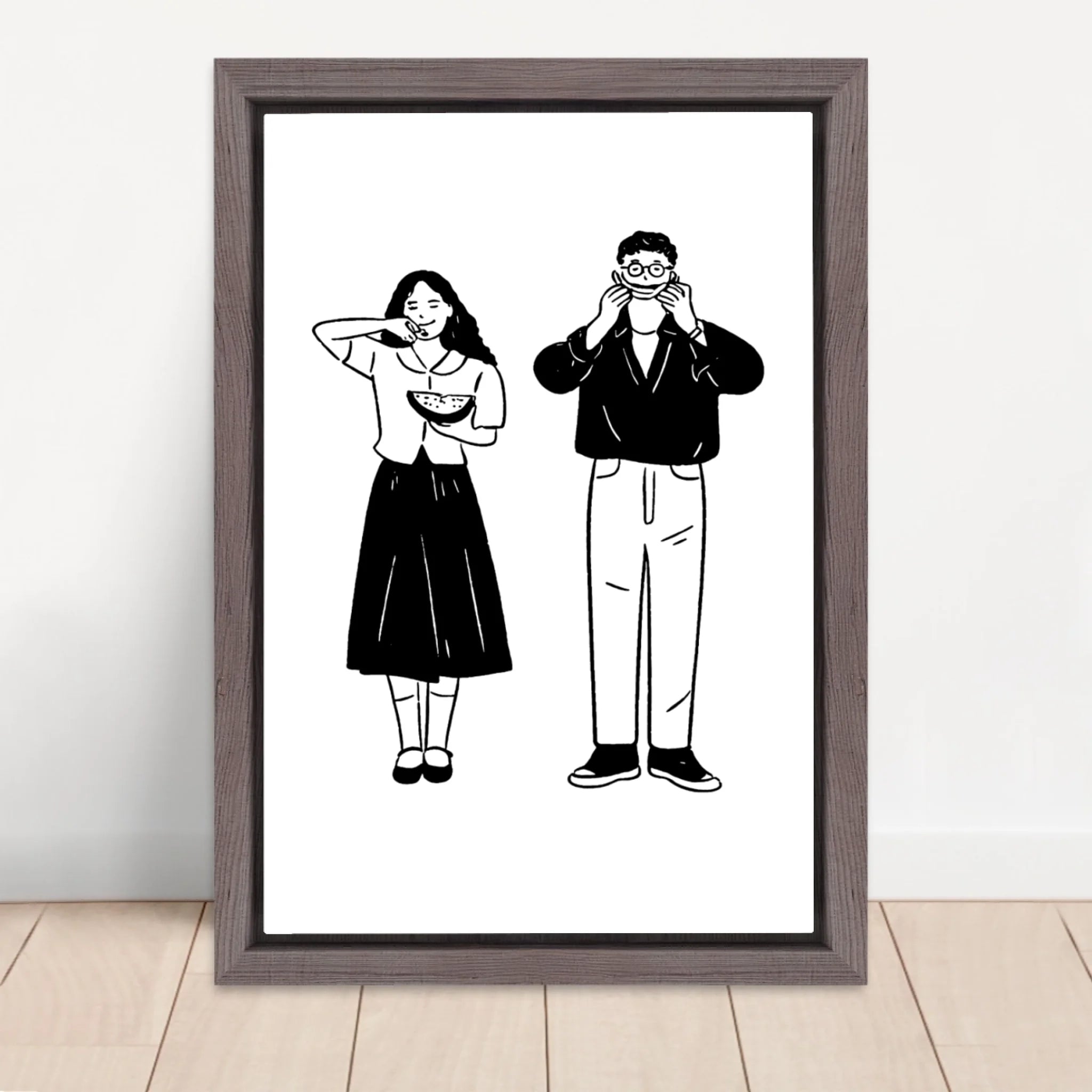 Vertical Framed Canvas-Oak 2026