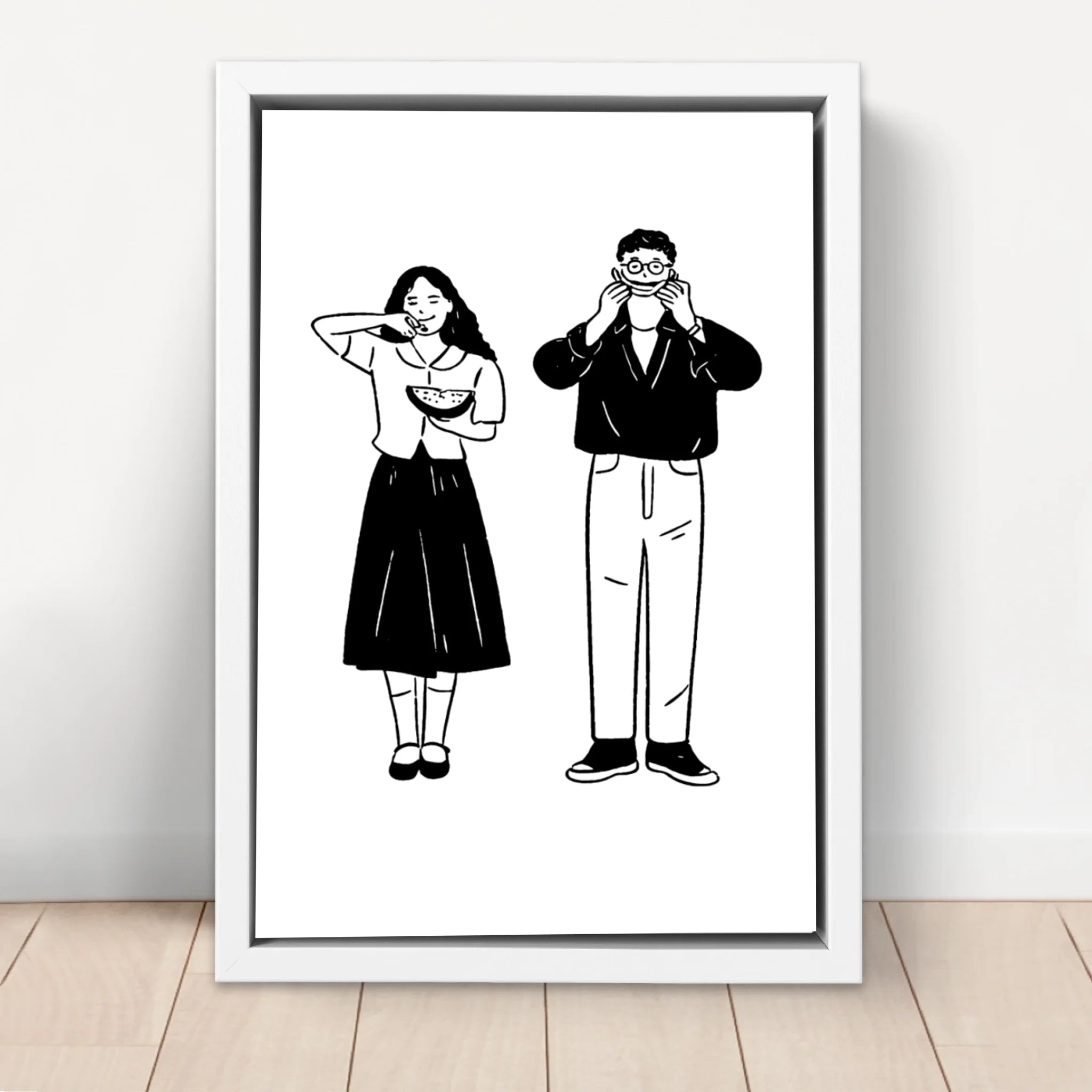 Personalized Canvas – Minimalist Line Art Portrait From Photo