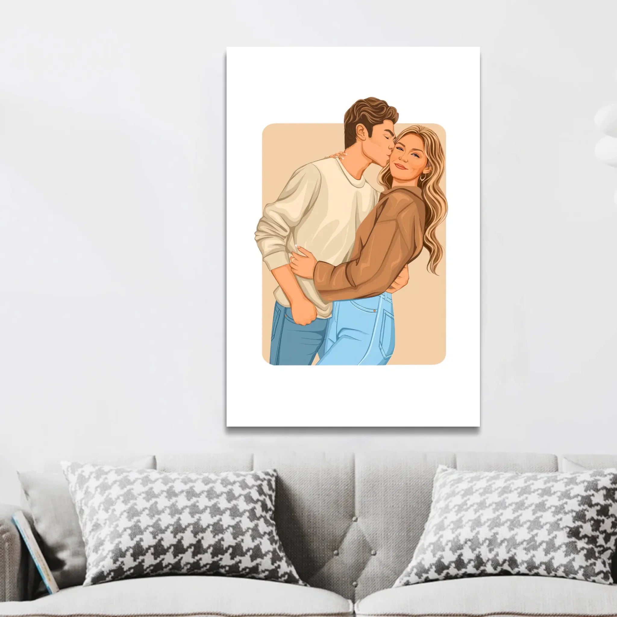 Personalized Canvas – Modern Romantic Illustration