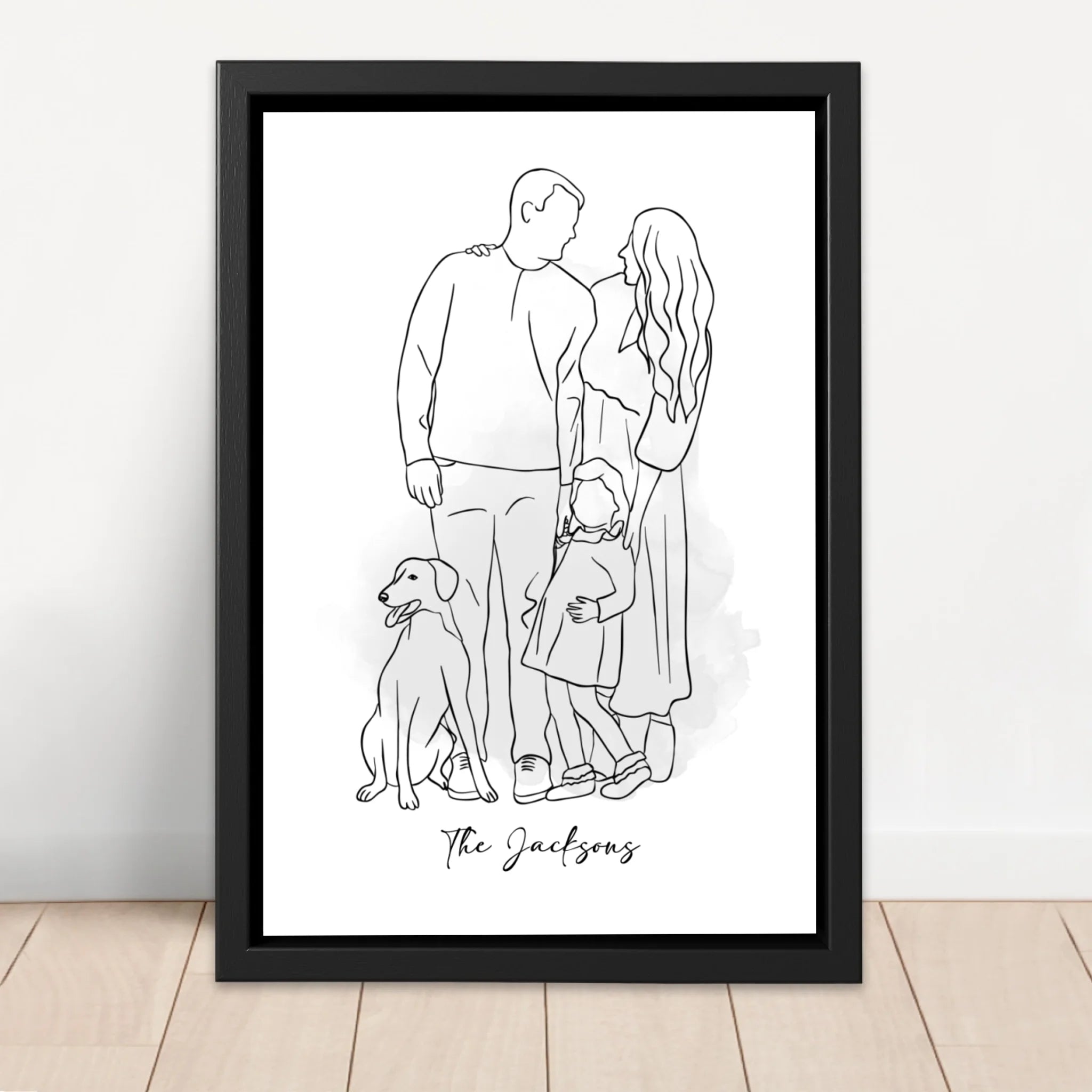 Personalized Canvas – One Line Drawing