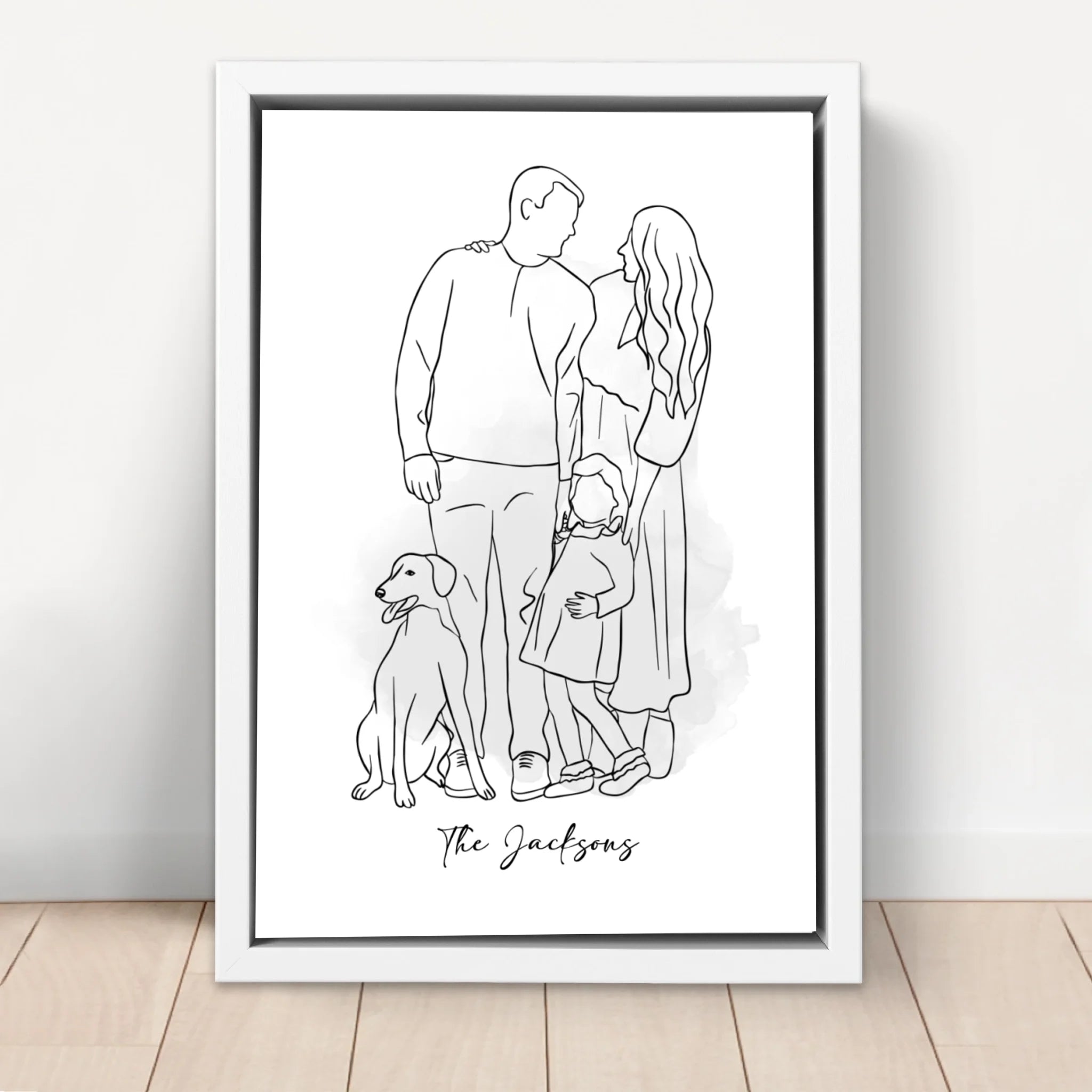 Personalized Canvas – One Line Drawing
