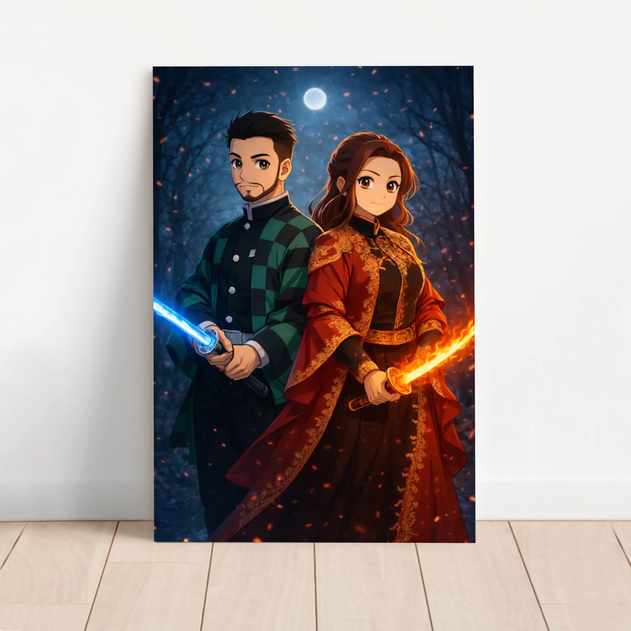 Personalized Canvas β Demon Fighter Portrait