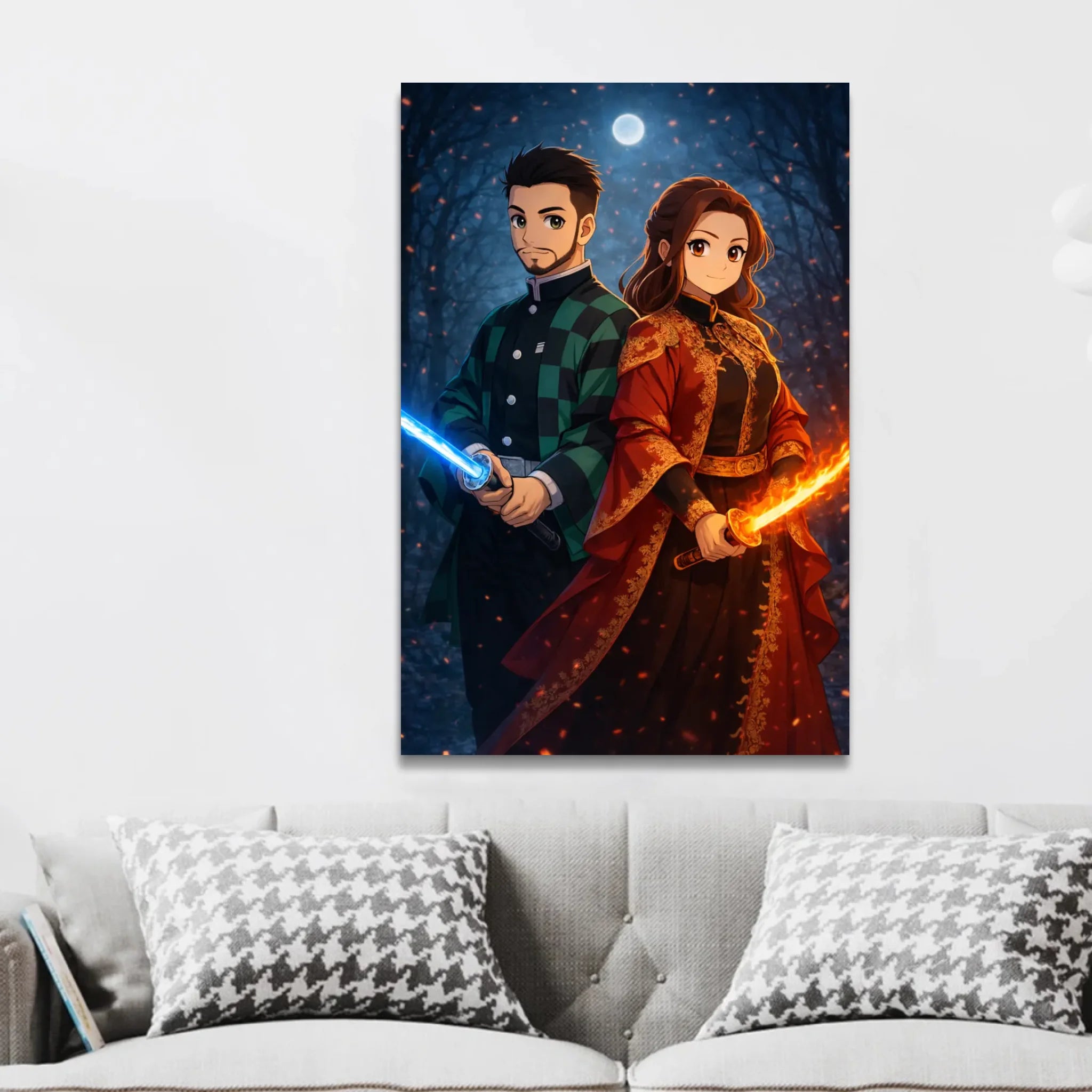 Personalized Canvas – Demon Fighter Portrait