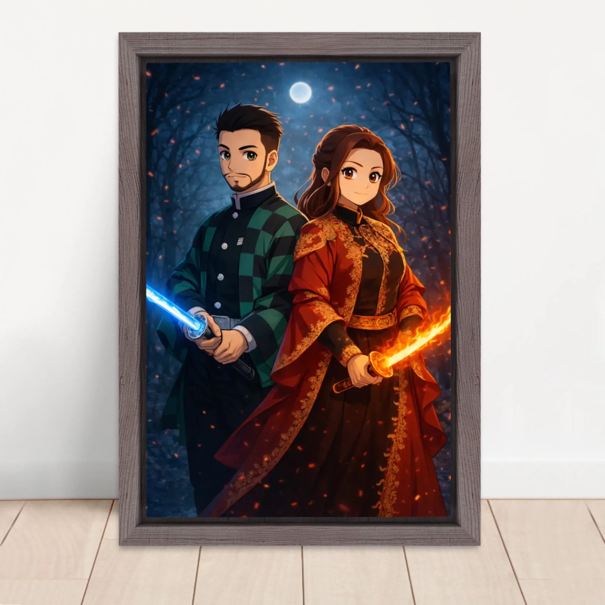 Vertical Framed Canvas-Oak 2026