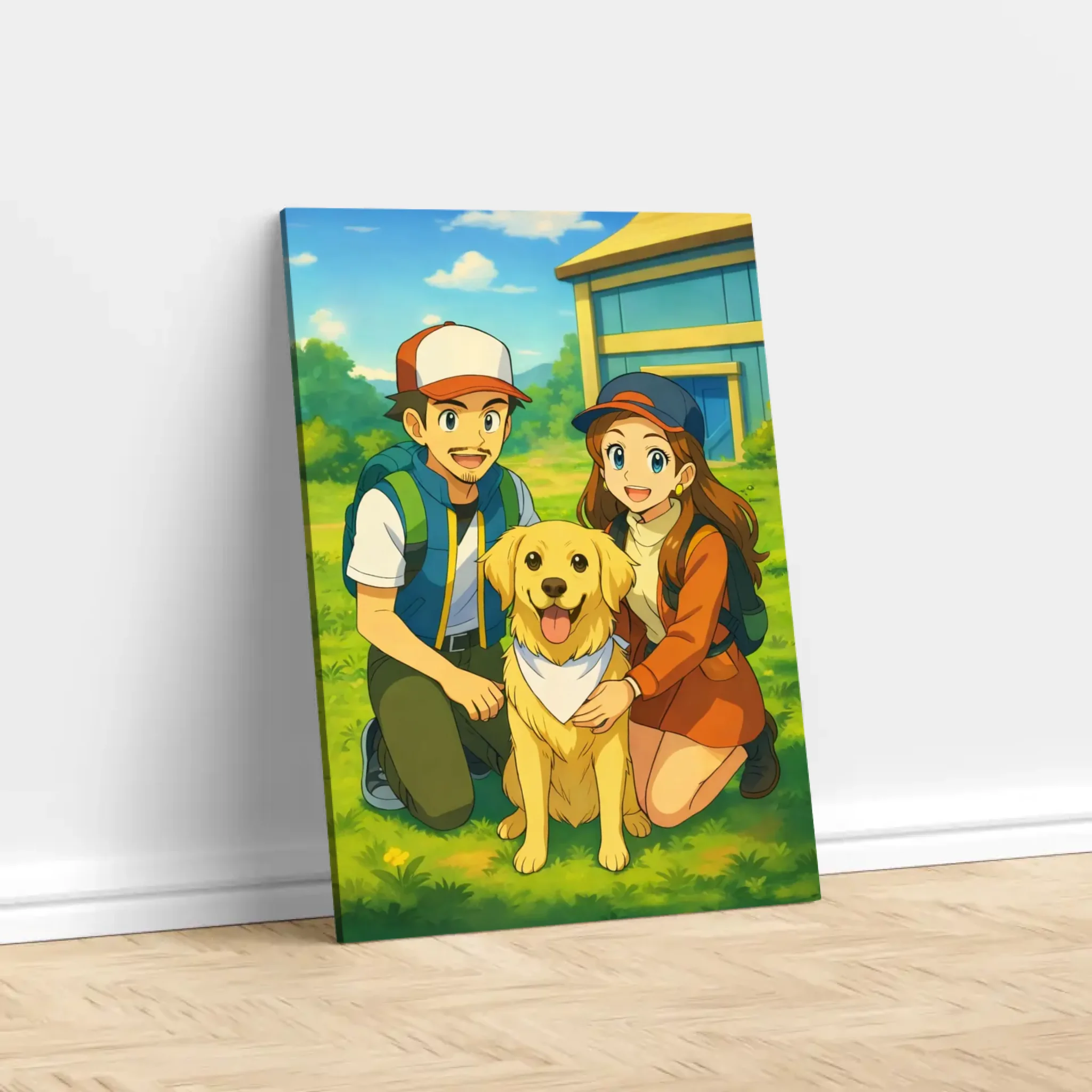Personalized Canvas – Anime Monster Trainer Portrait