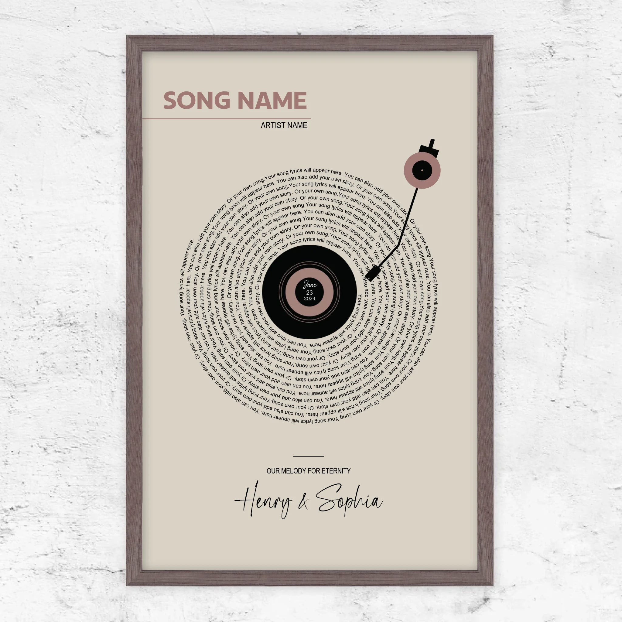 Vertical Framed Poster-Oak-2