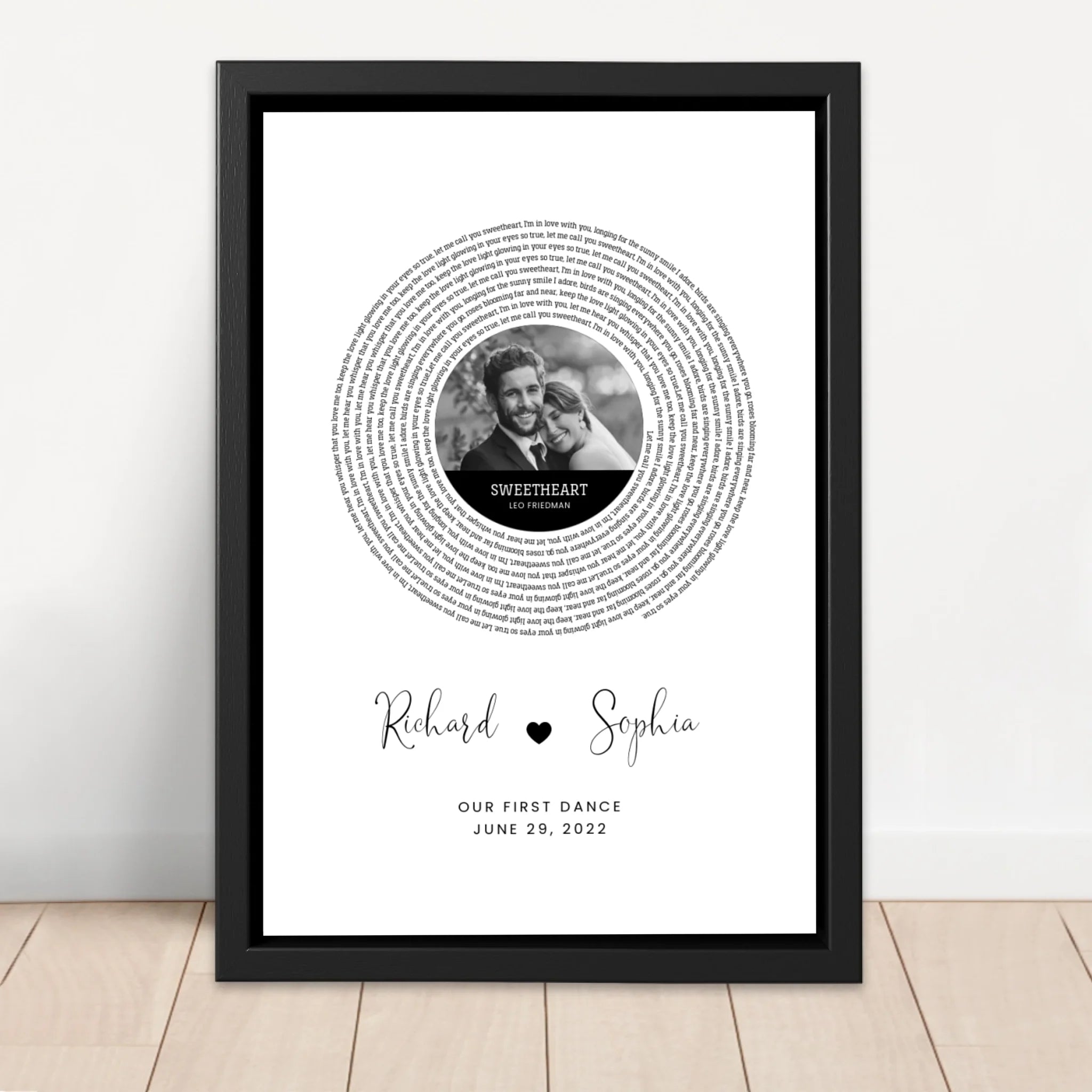 Personalized Canvas – Custom Song Lyrics Print