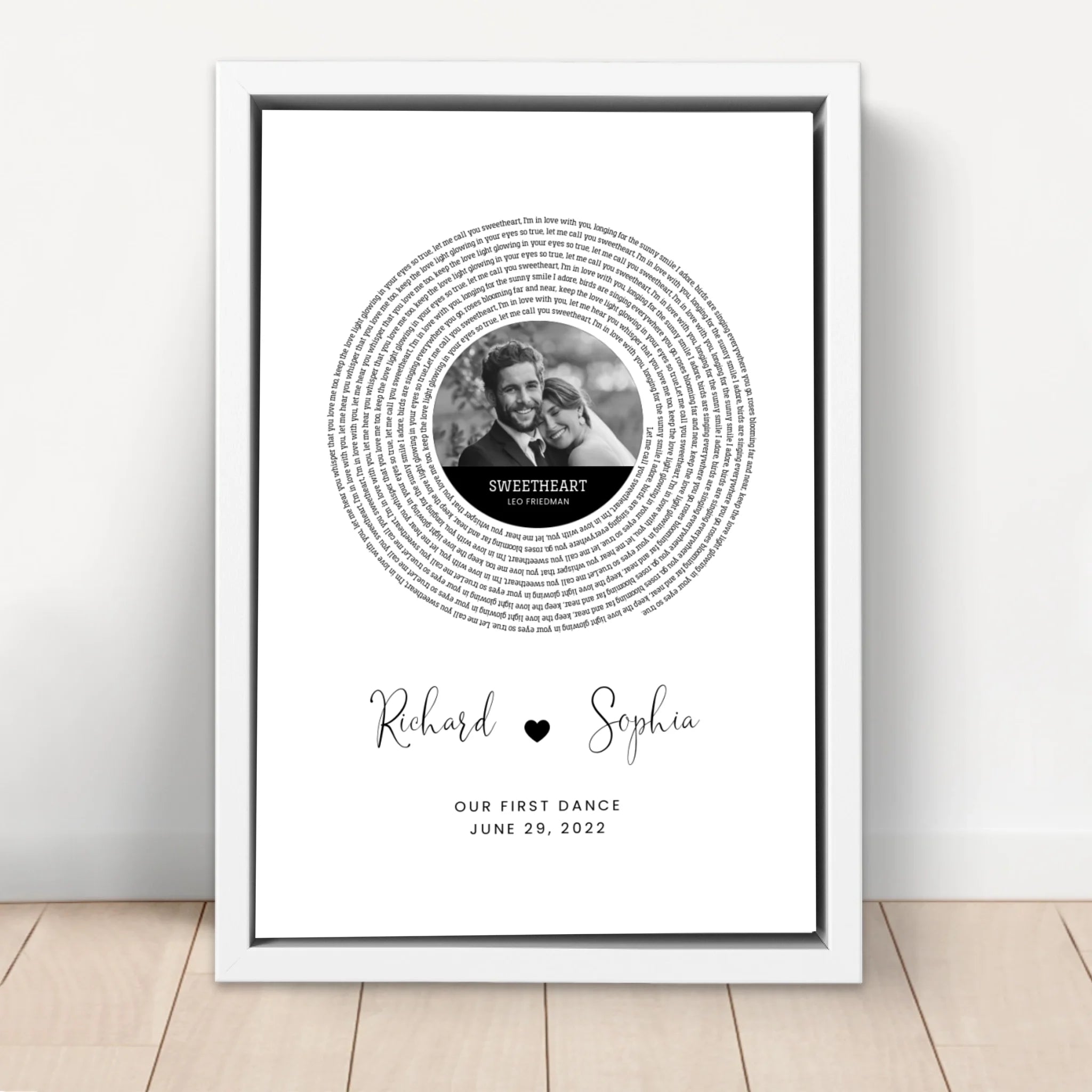 Personalized Canvas – Custom Song Lyrics Print