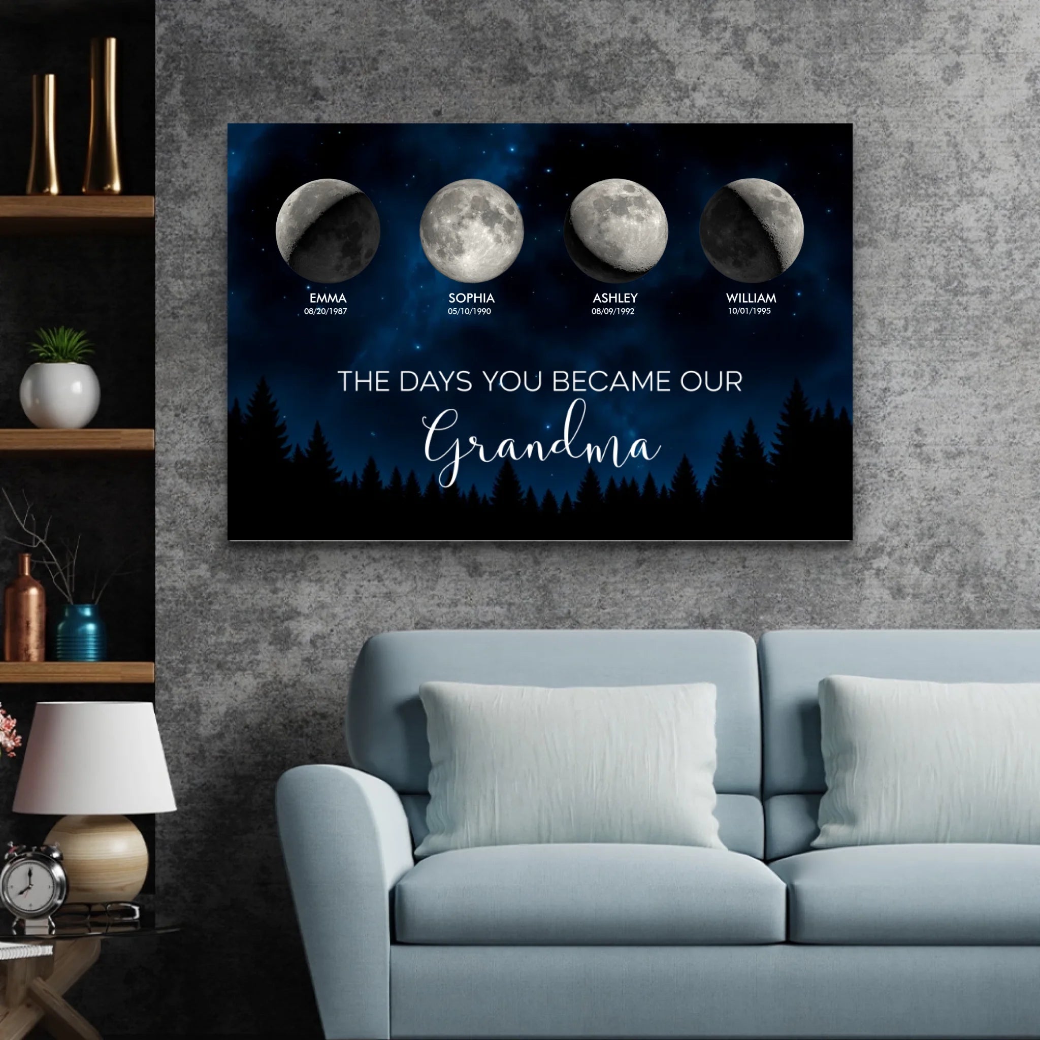 Personalized Canvas – The Days You Became Our Grandma