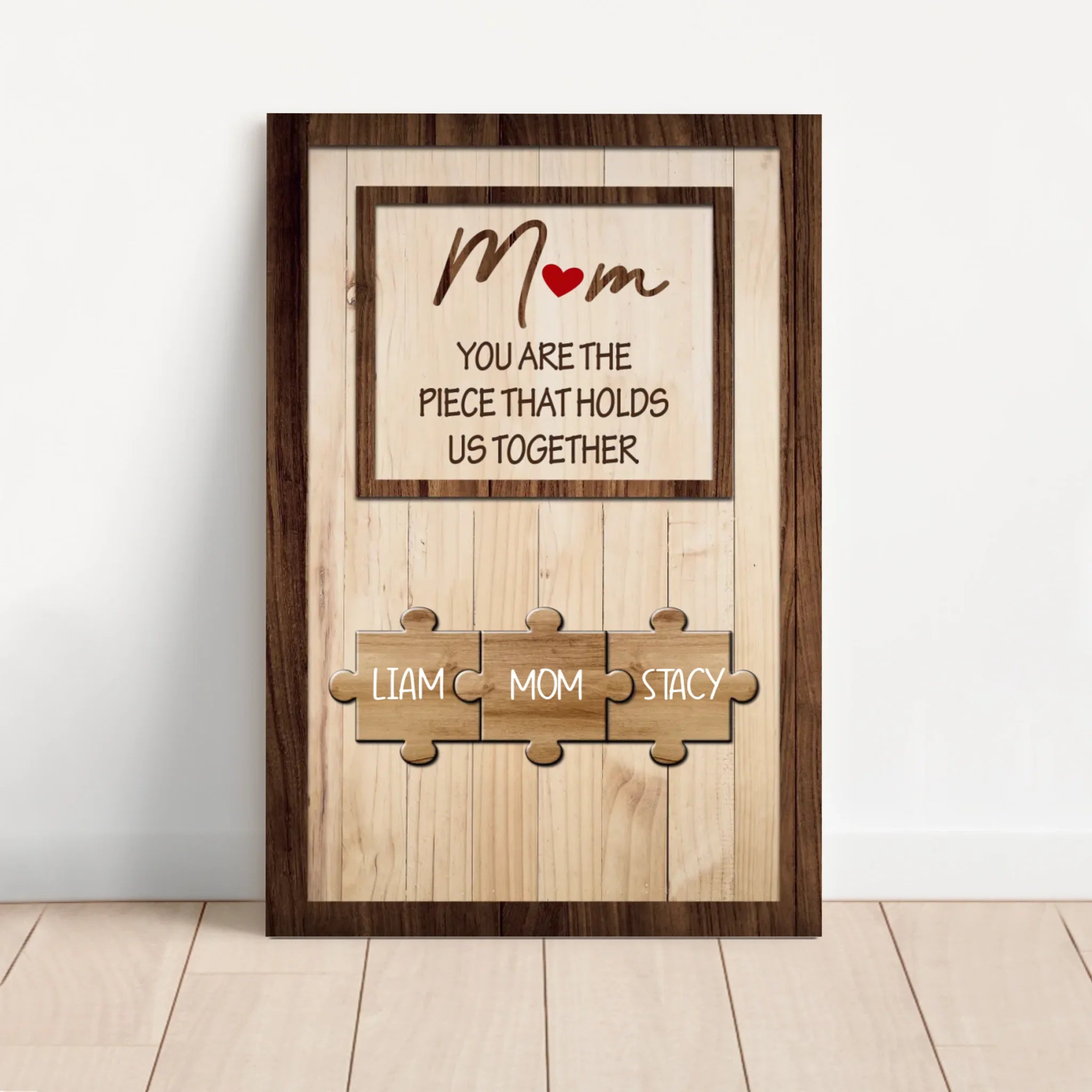 Personalized Canvas "Mom holds us together"