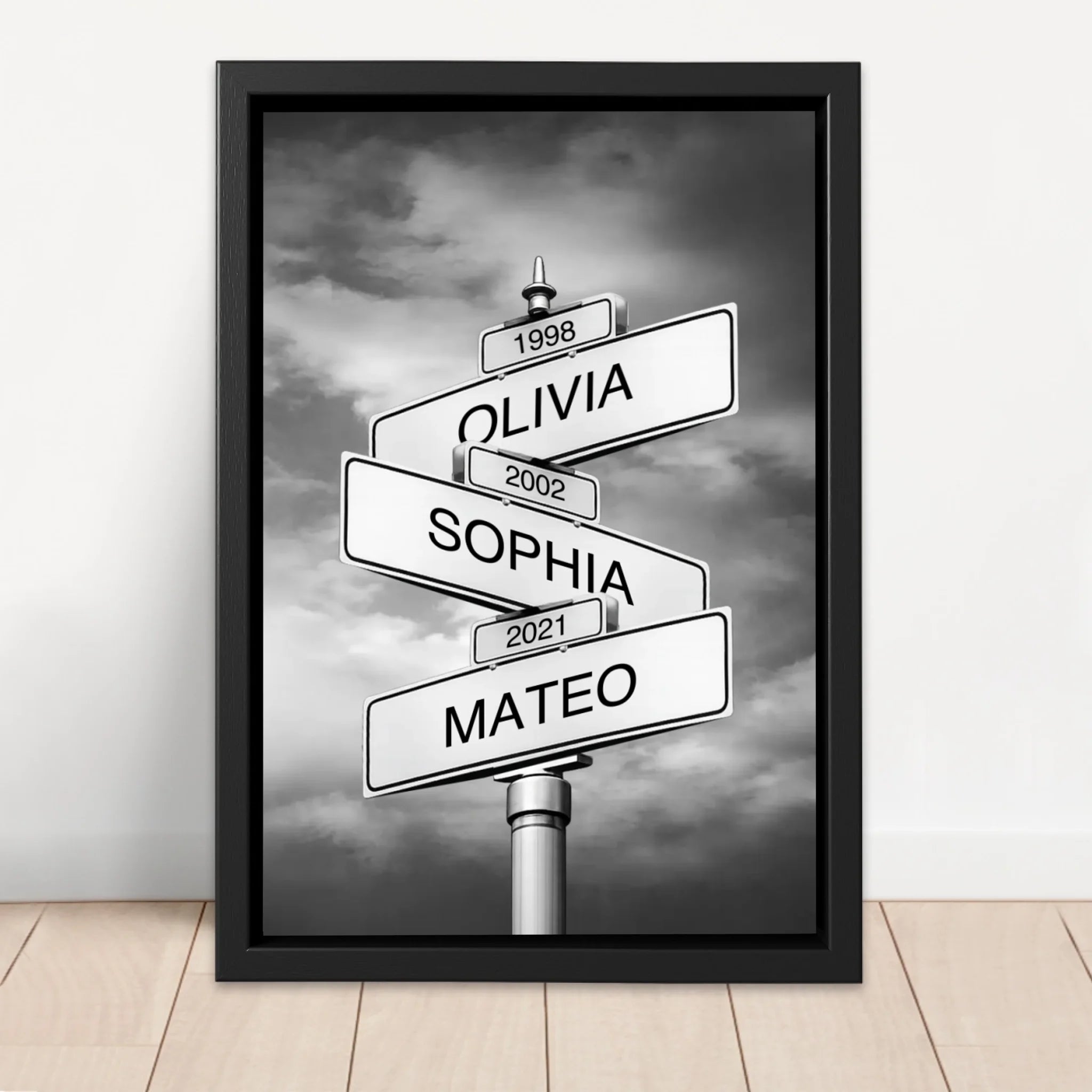 Personalized Canvas – Family Name And Date Street Sign