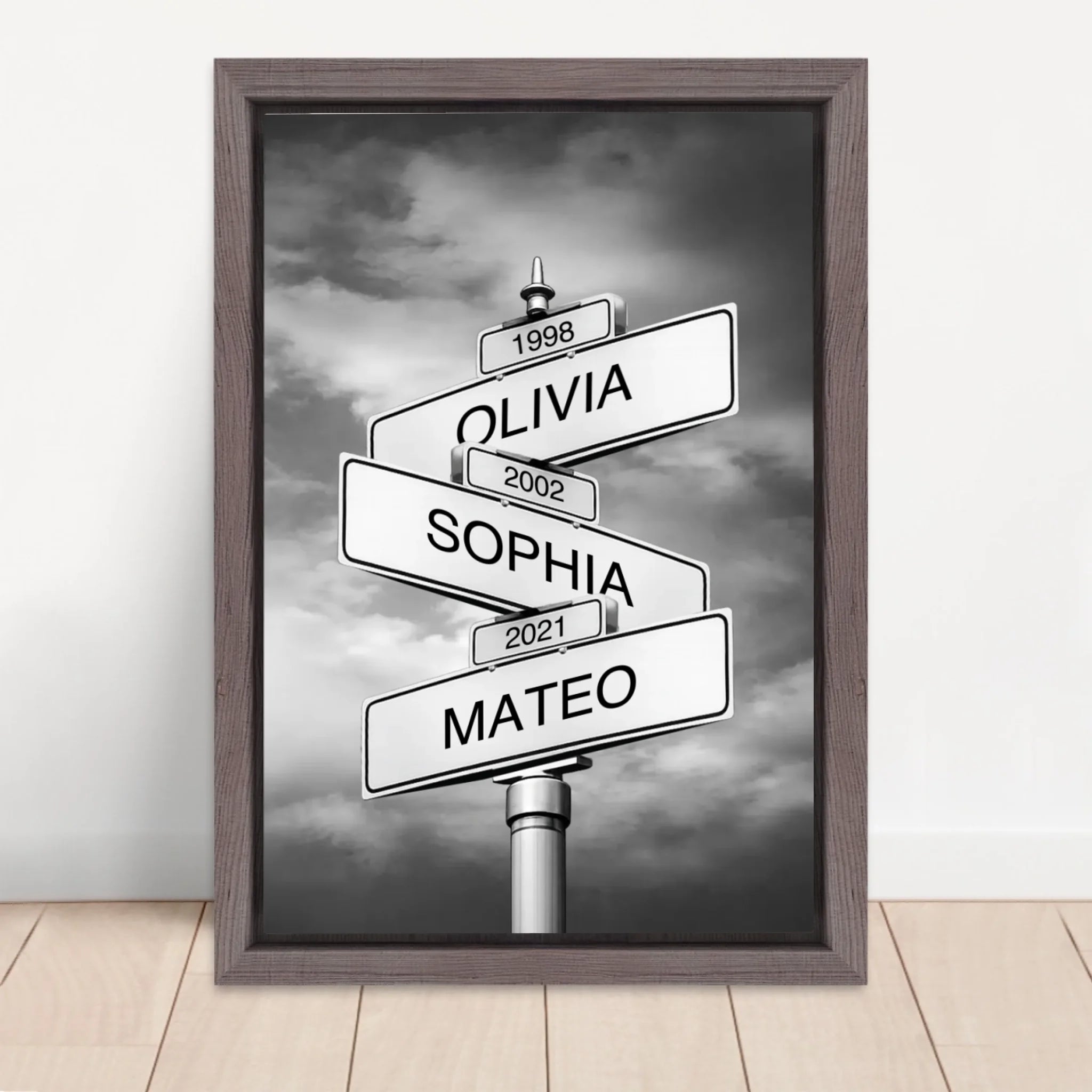 Vertical Framed Canvas-Oak 2026