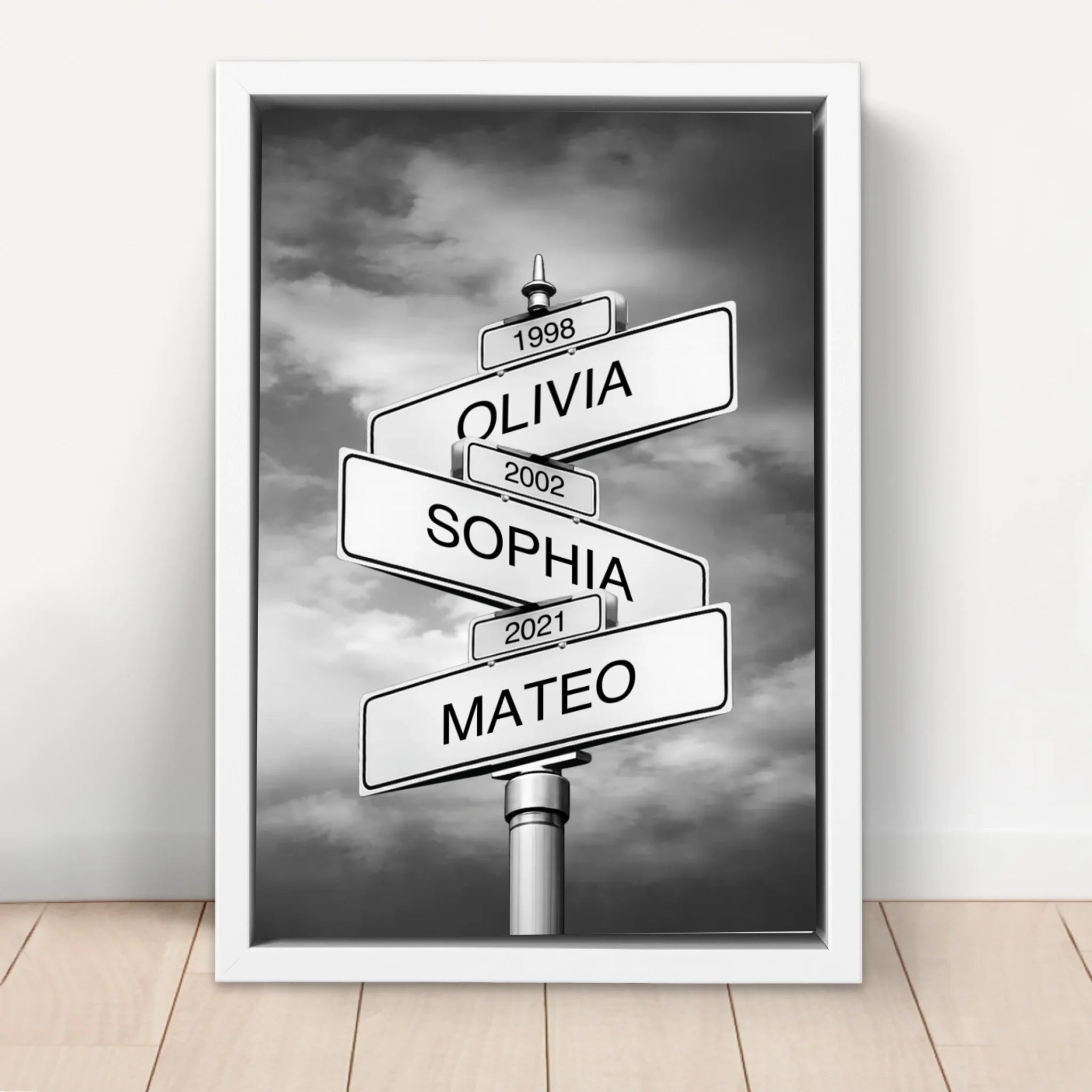 Personalized Canvas – Family Name And Date Street Sign