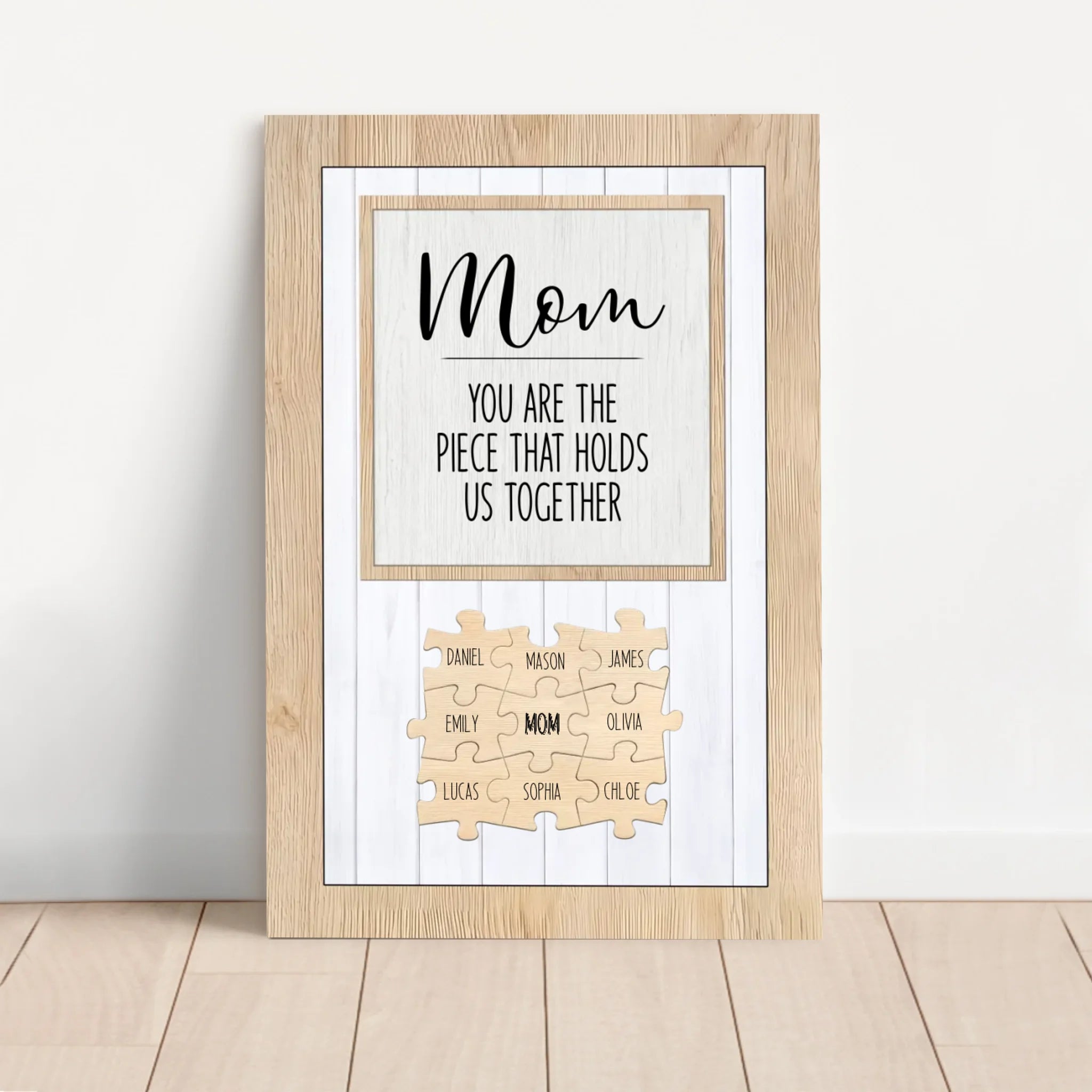 Personalized Canvas β Mom You Are the Piece that Holds Us Together