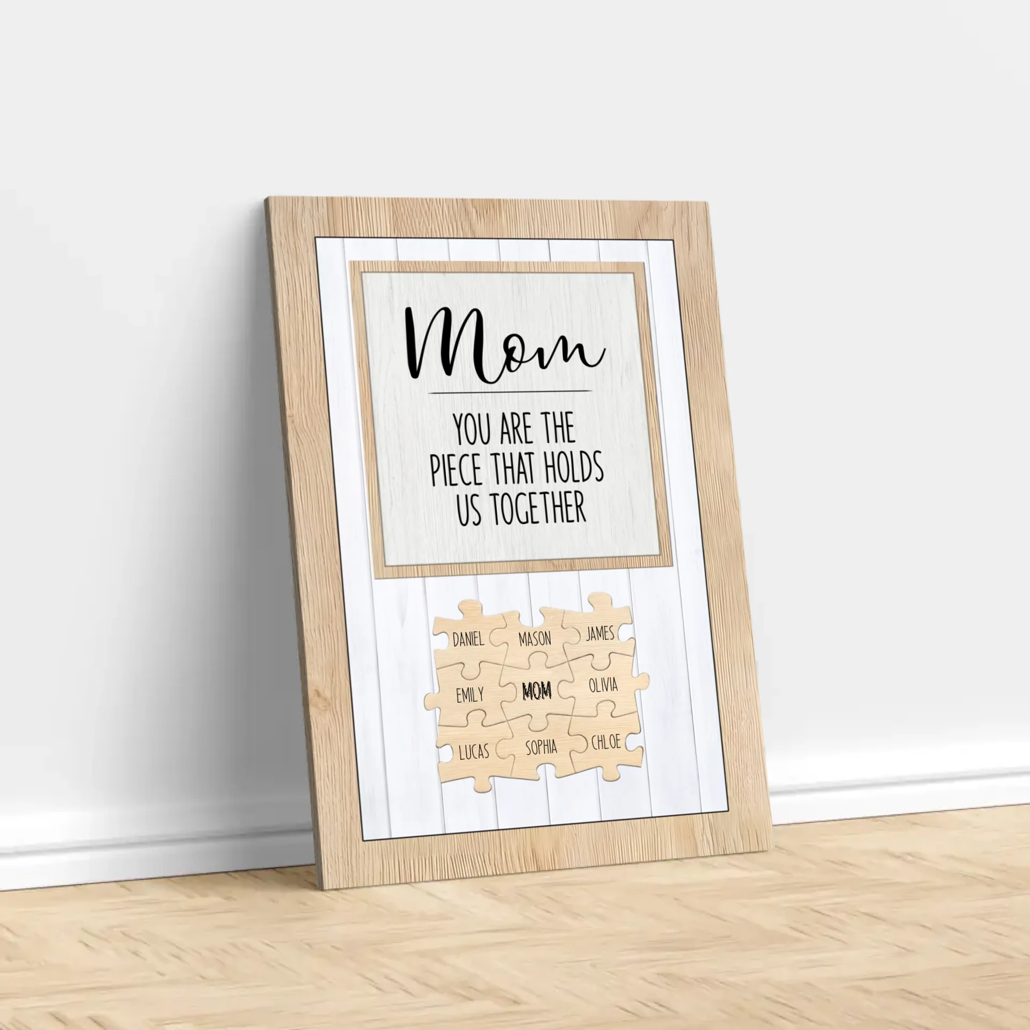 Personalized Canvas – Mom You Are the Piece that Holds Us Together