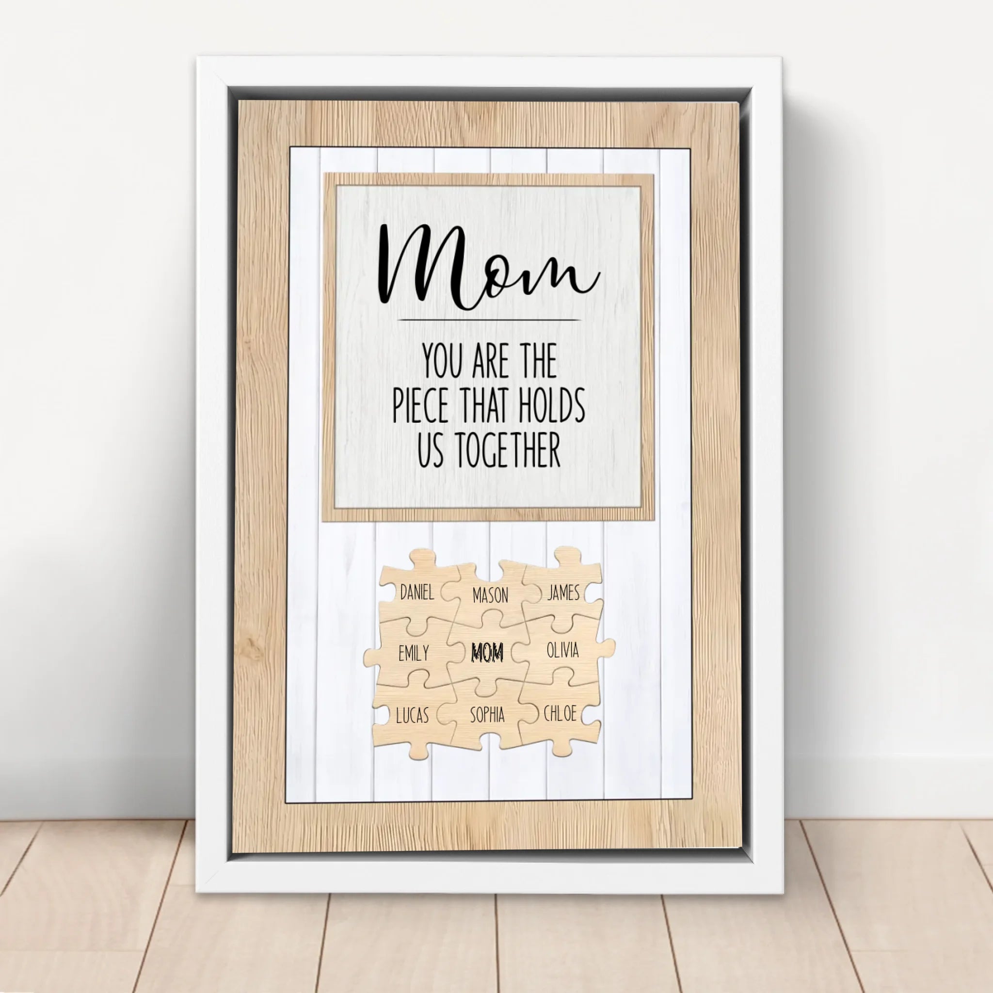Personalized Canvas – Mom You Are the Piece that Holds Us Together