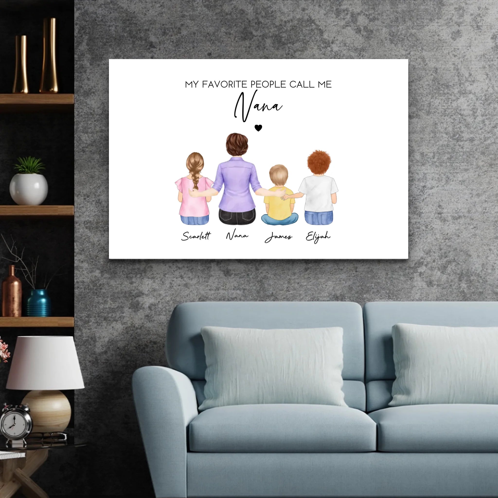Personalized Canvas – My Favorite People Call Me Grandma