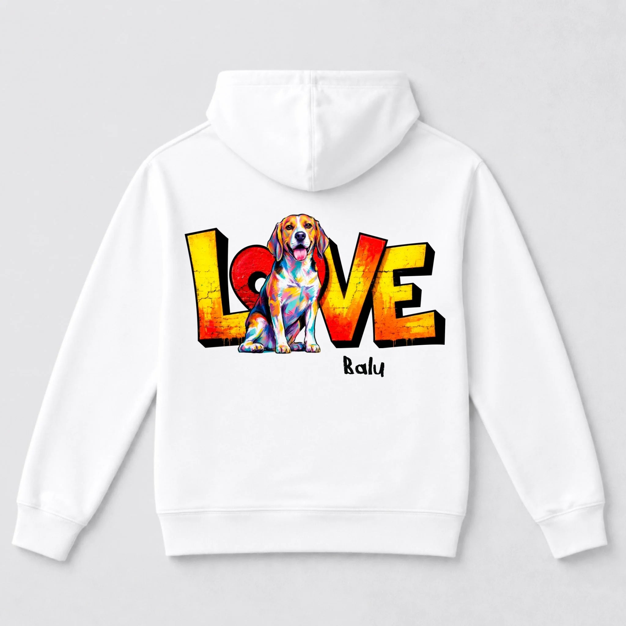Back hoodie white