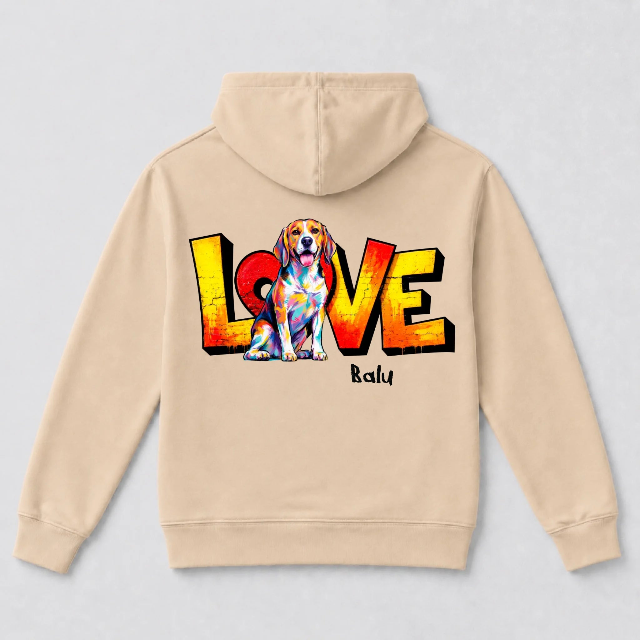 Back hoodie sand
