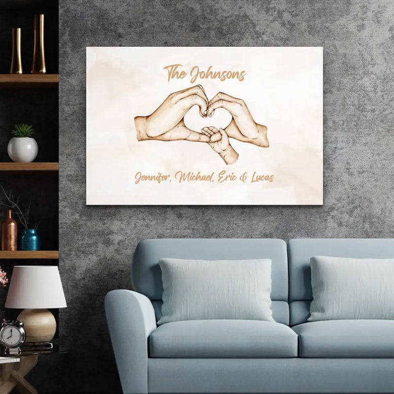 Personalized Canvas "Family Happiness"