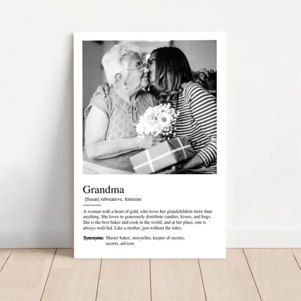 Personalized Canvas "Definition Grandma"