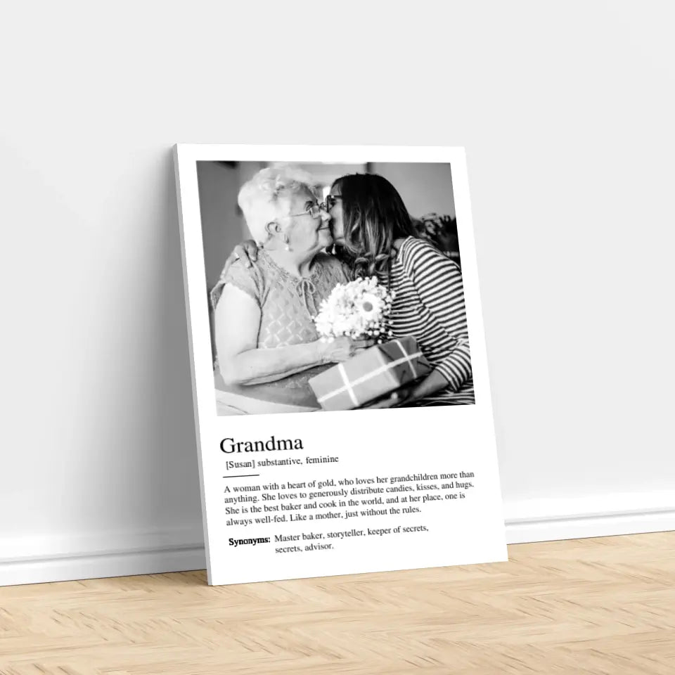 Personalized Canvas "Definition Grandma"